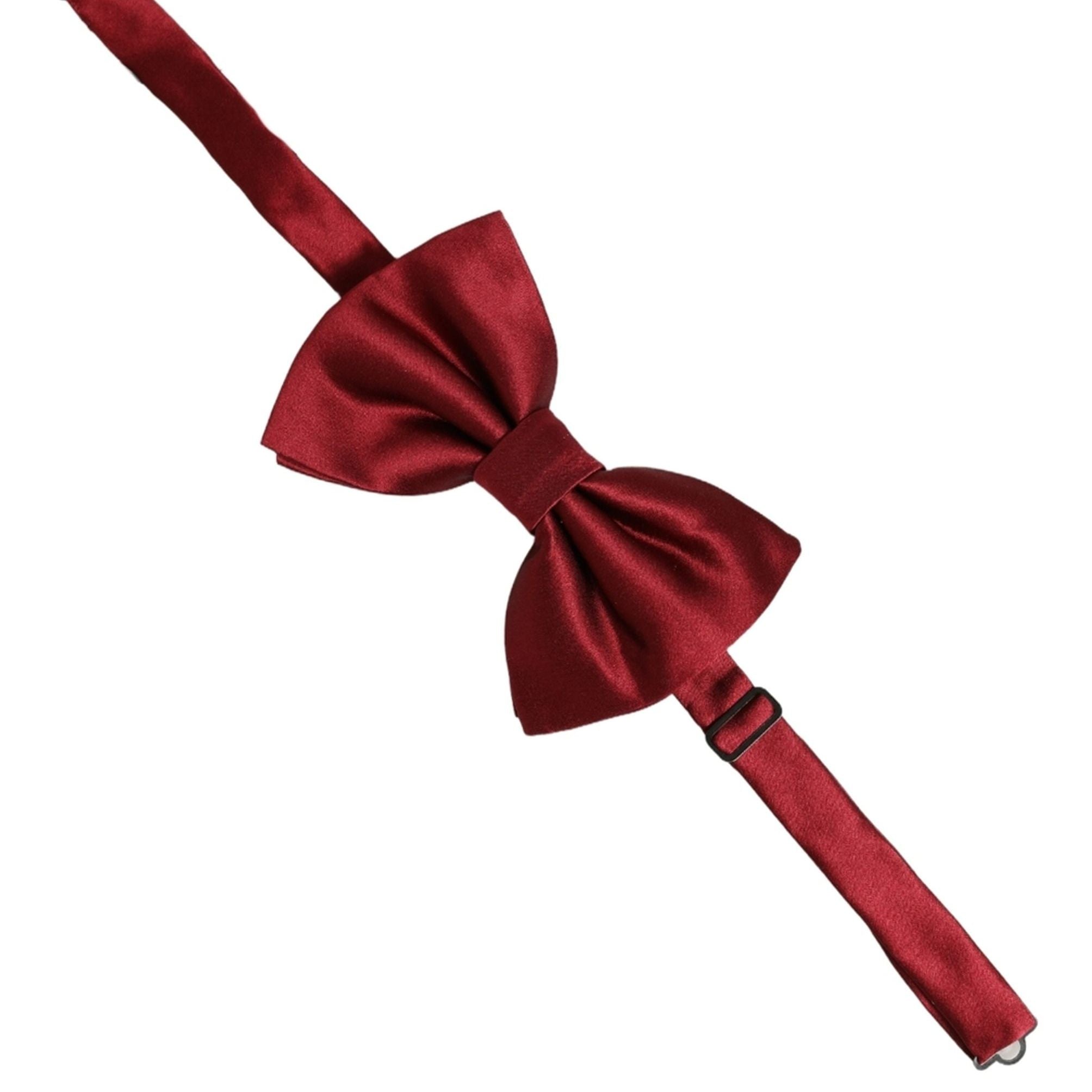 Dolce & Gabbana Men Red 100% Silk Adjustable Neck Papillon Bow Tie