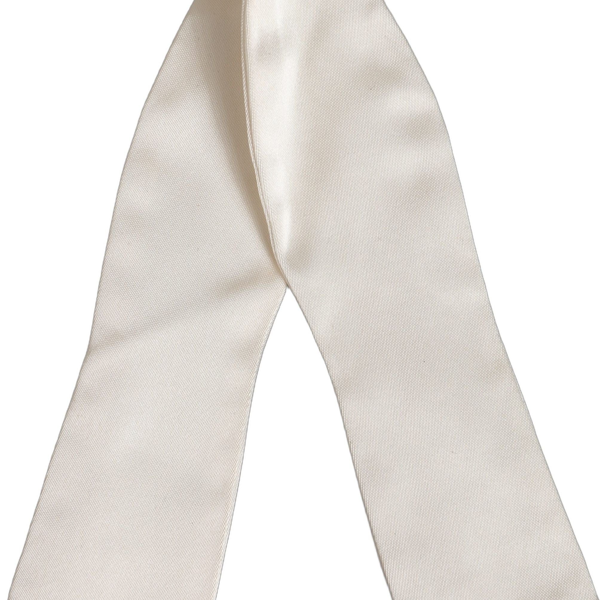 Dolce & Gabbana Men White 100% Silk Adjustable Neck Papillon Bow Tie