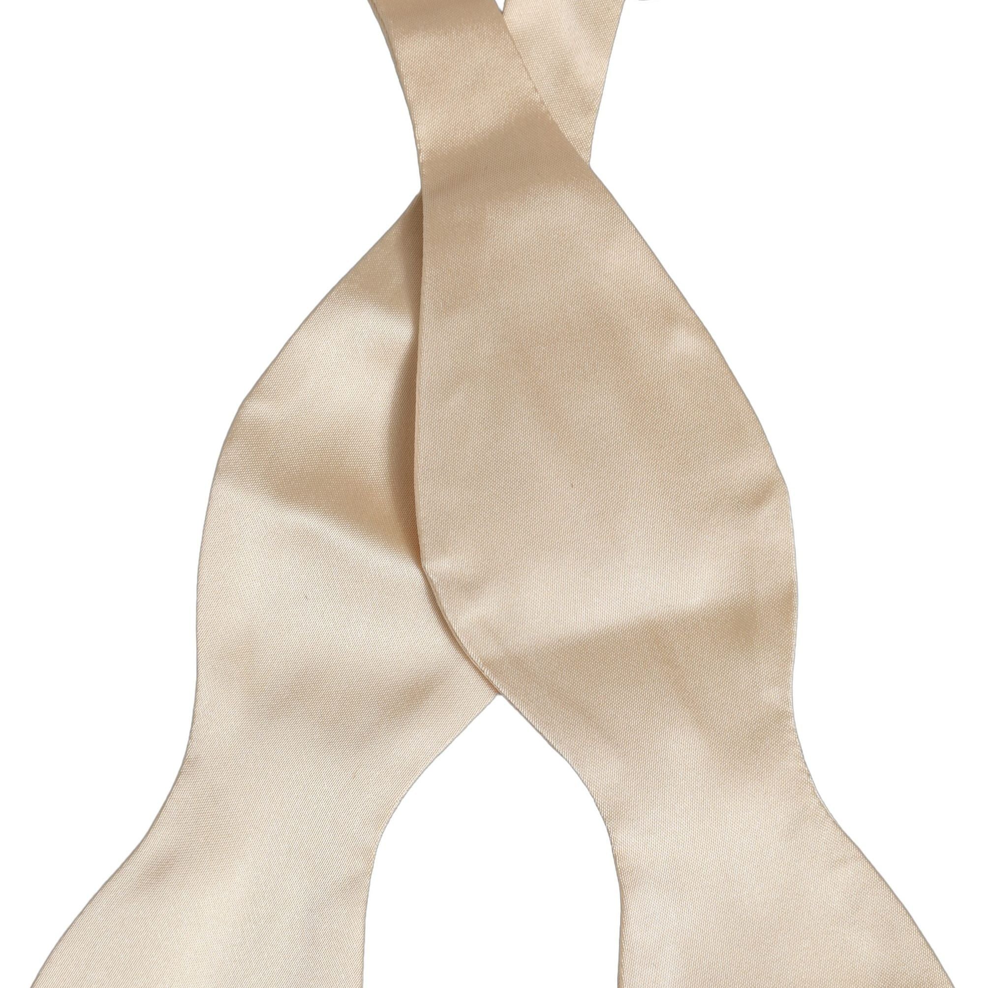 Dolce & Gabbana Men Beige 100% Silk Adjustable Neck Papillon Bow Tie