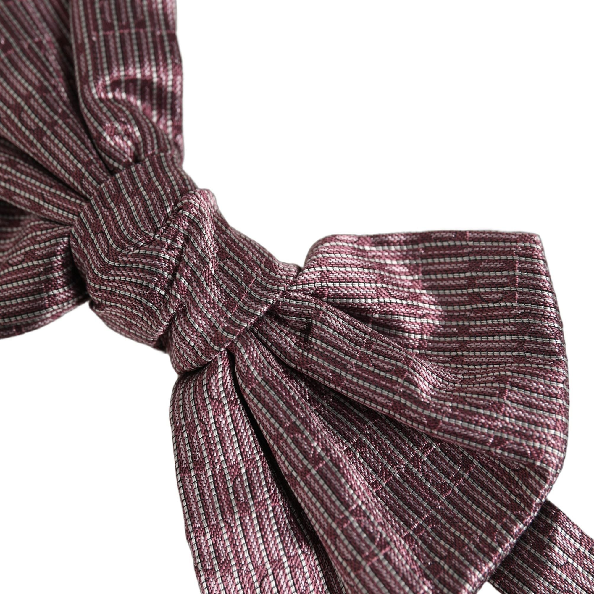 Dolce & Gabbana Men Maroon 100% Silk Adjustable Neck Papillon Bow Tie