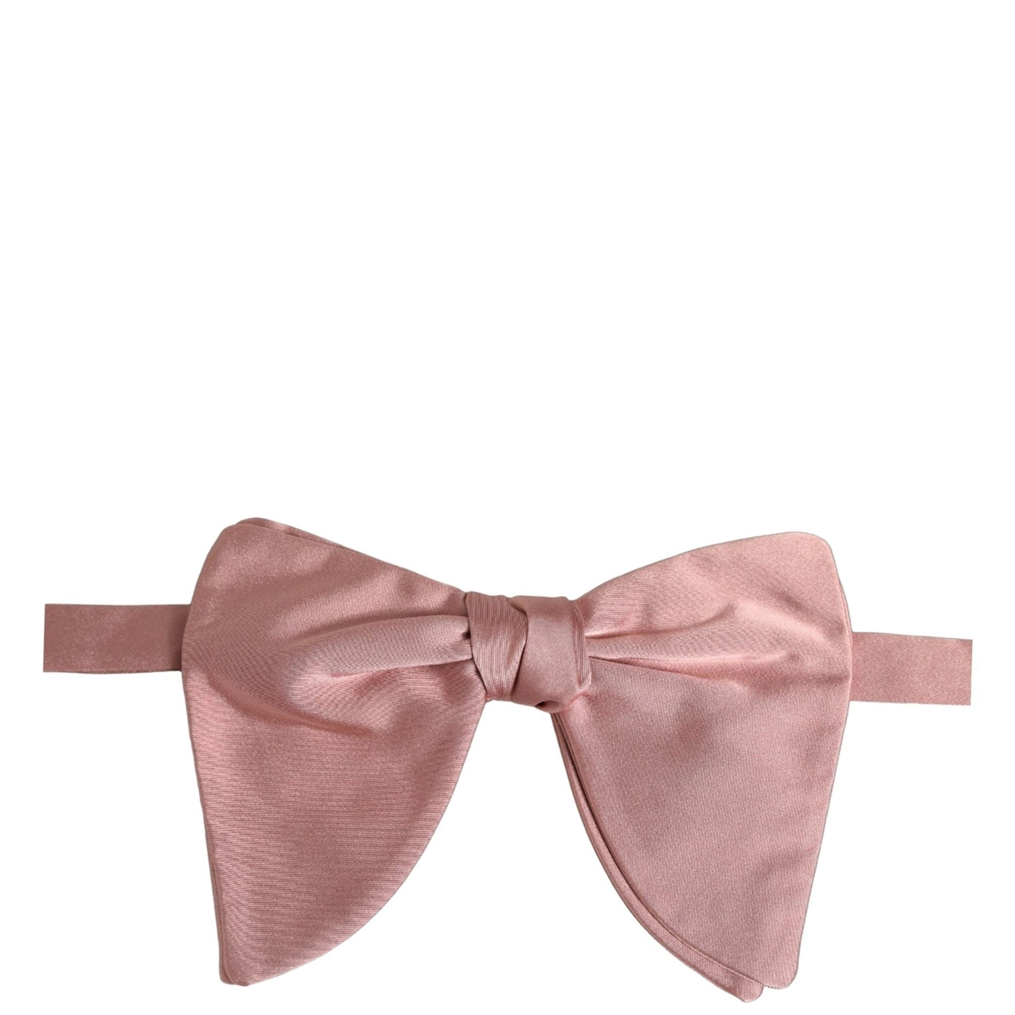 Dolce & Gabbana Men Pink 100% Silk Adjustable Neck Papillon Bow Tie
