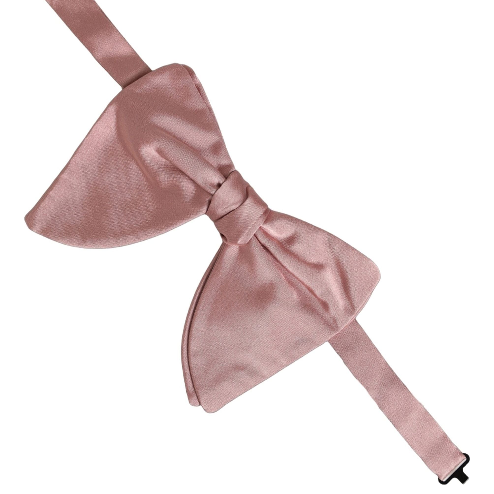 Dolce & Gabbana Men Pink 100% Silk Adjustable Neck Papillon Bow Tie