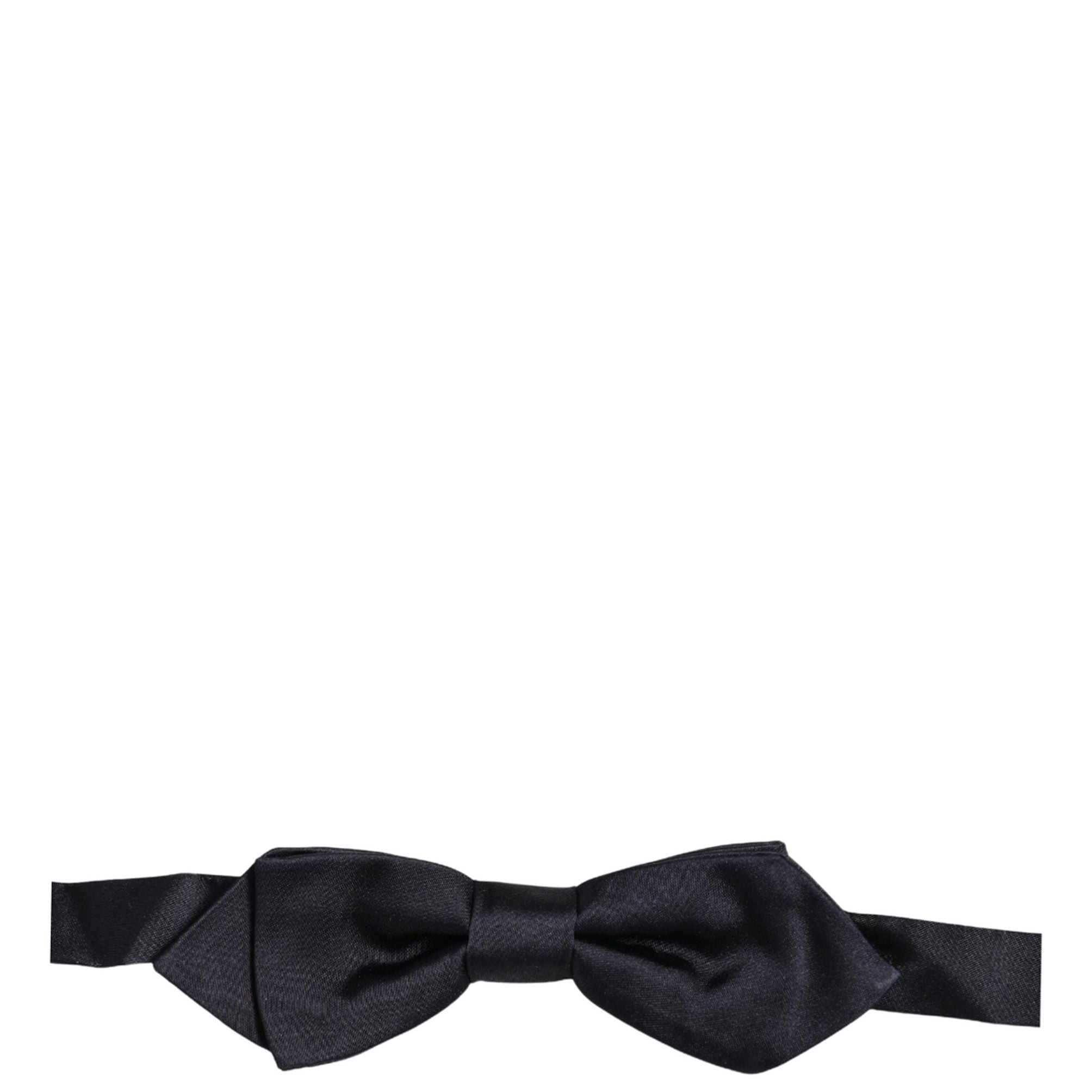 Dolce & Gabbana Men Dark Blue 100% Silk Adjustable Neck Papillon Bow Tie