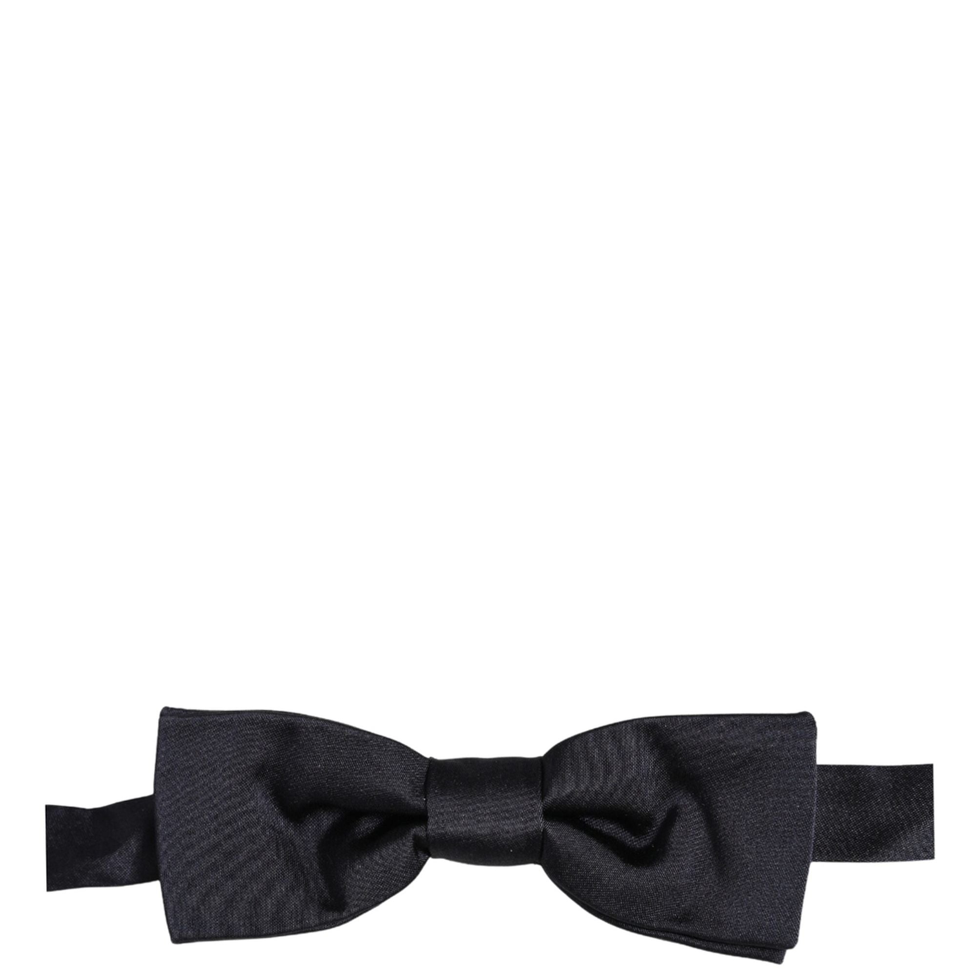 Dolce & Gabbana Men Dark Blue 100% Silk Adjustable Neck Papillon Bow Tie