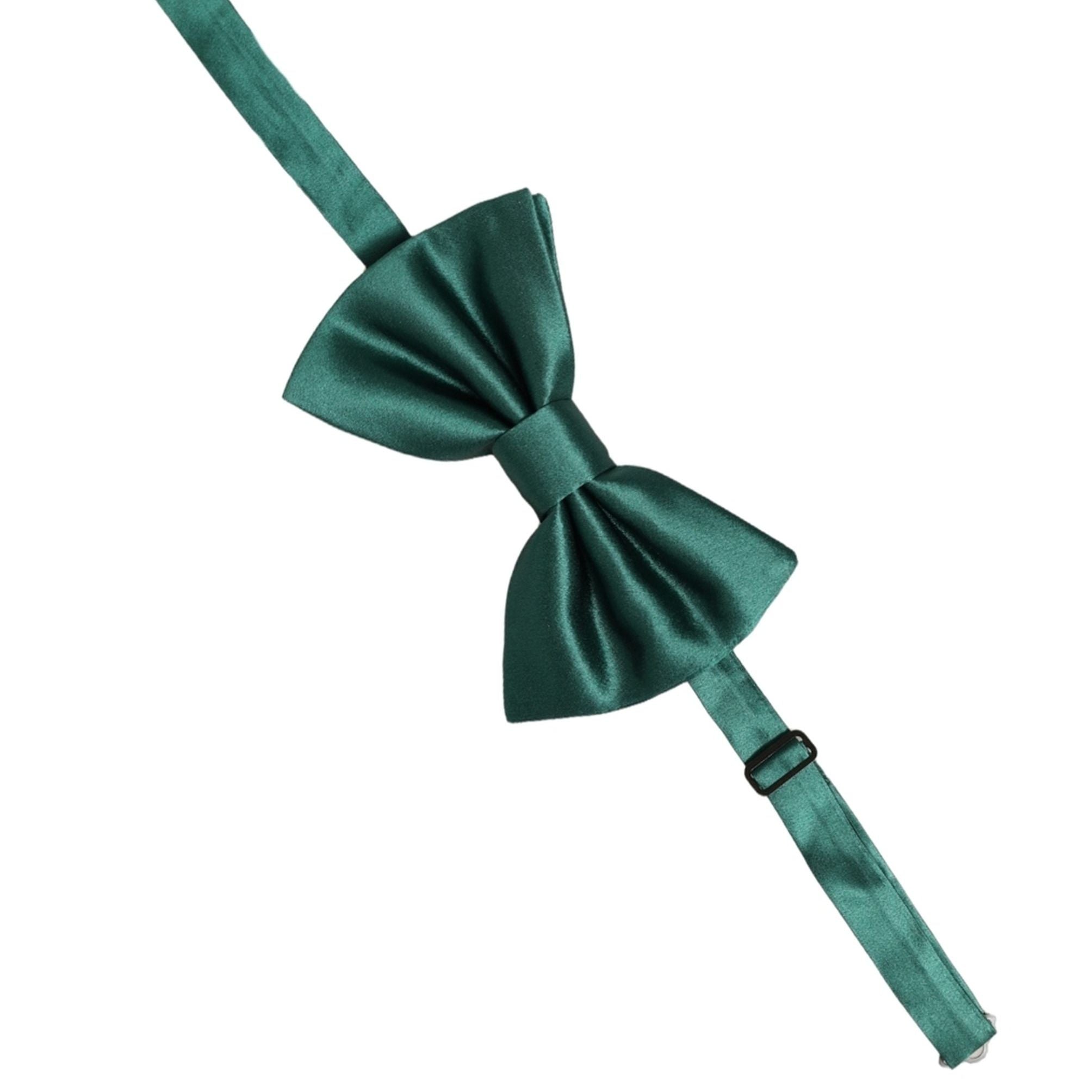 Dolce & Gabbana Men Green 100% Silk Adjustable Neck Papillon Bow Tie