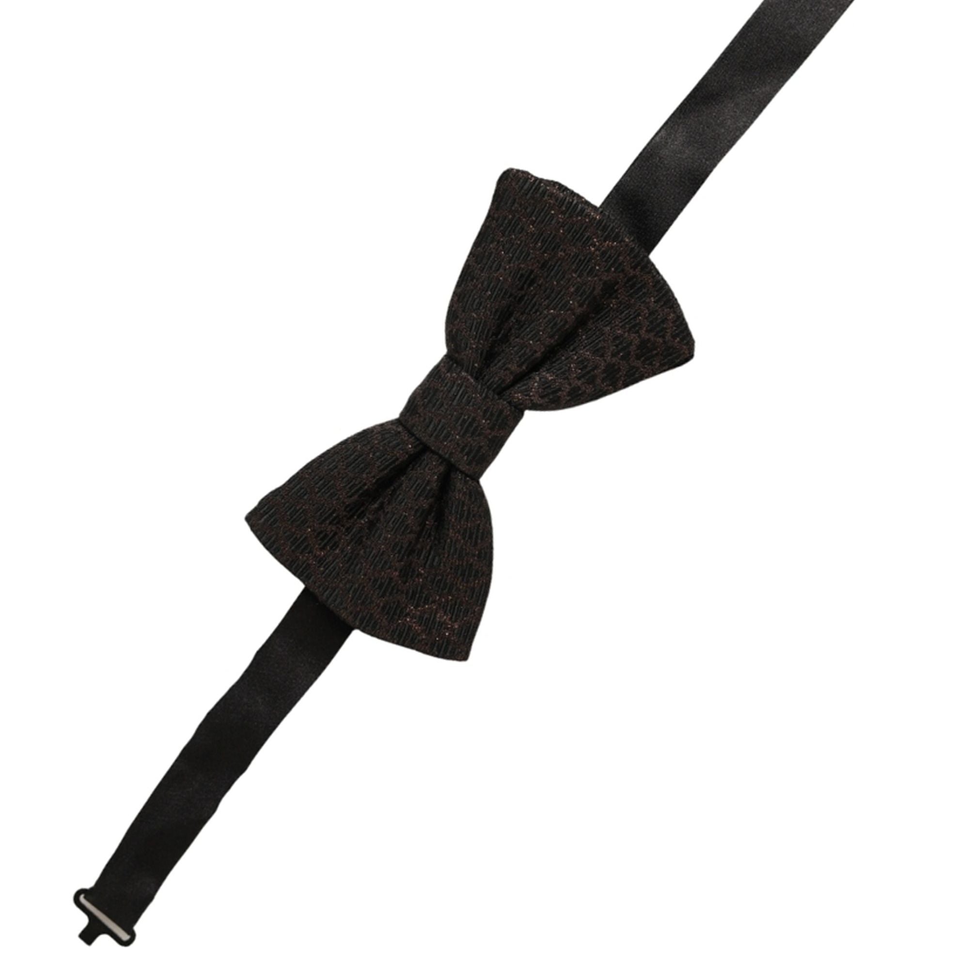 Dolce & Gabbana Men Brown 100% Silk Adjustable Neck Papillon Bow Tie