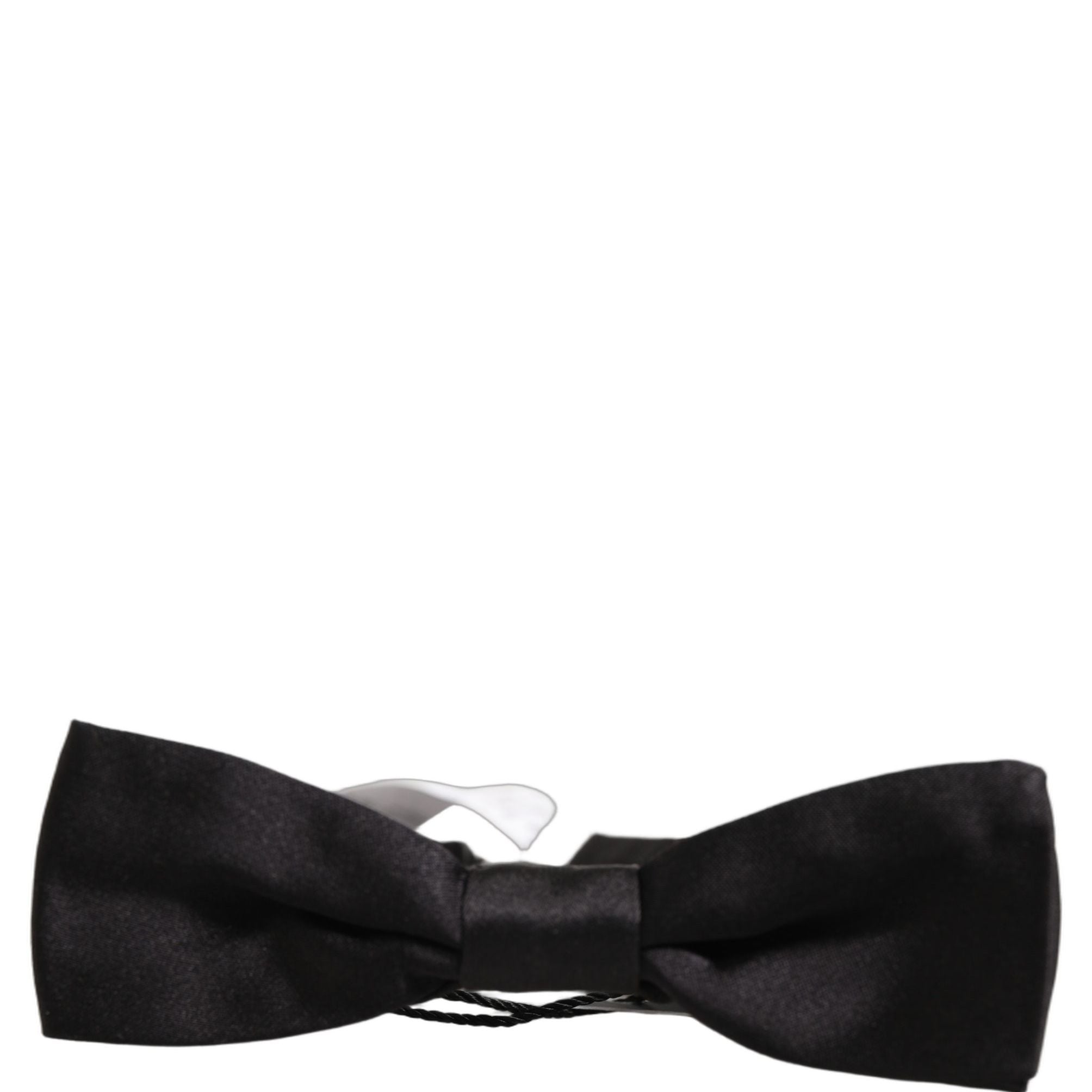 Dolce & Gabbana Men Black 100% Silk Adjustable Neck Papillon Bow Tie