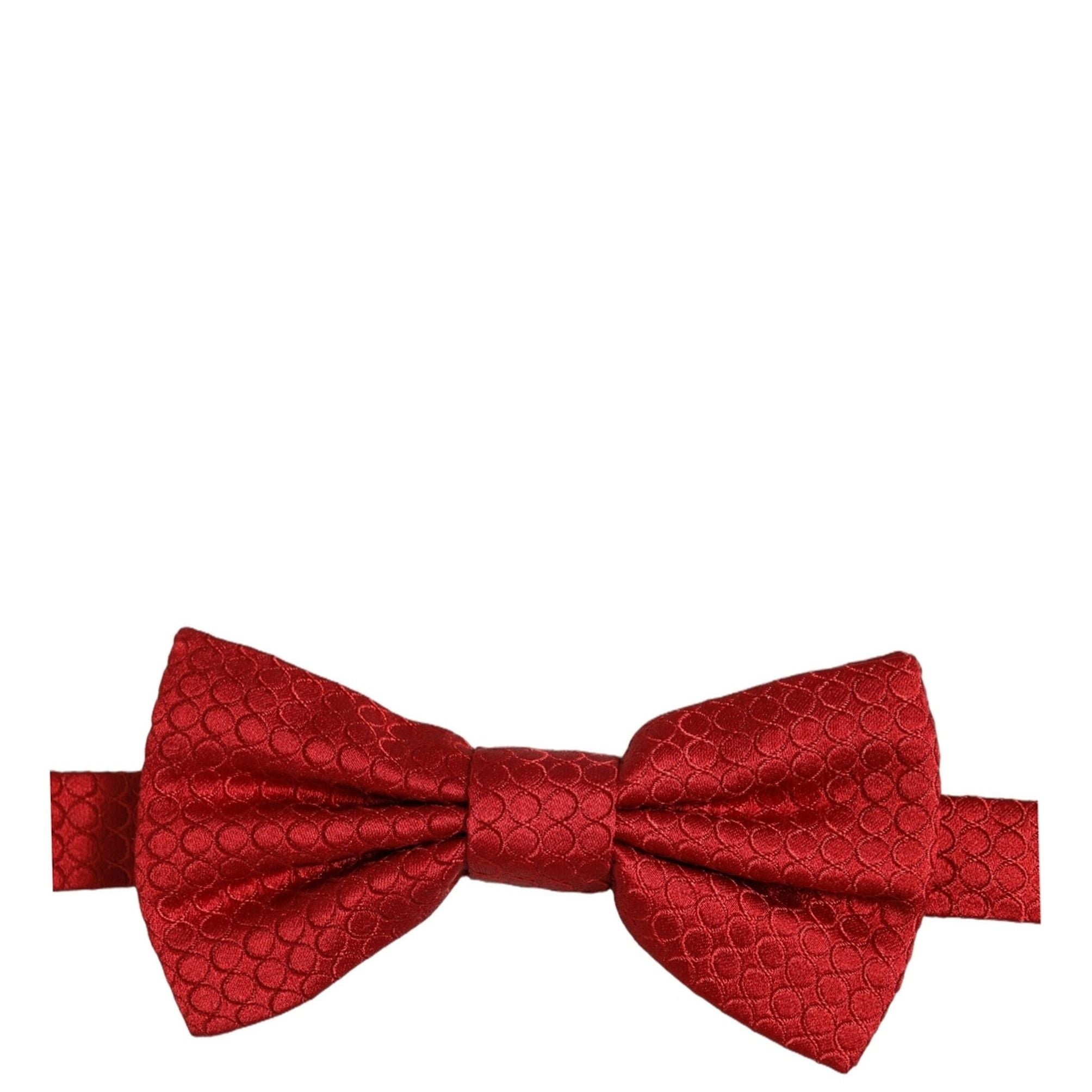 Dolce & Gabbana Men Red 100% Silk Adjustable Neck Papillon Bow Tie
