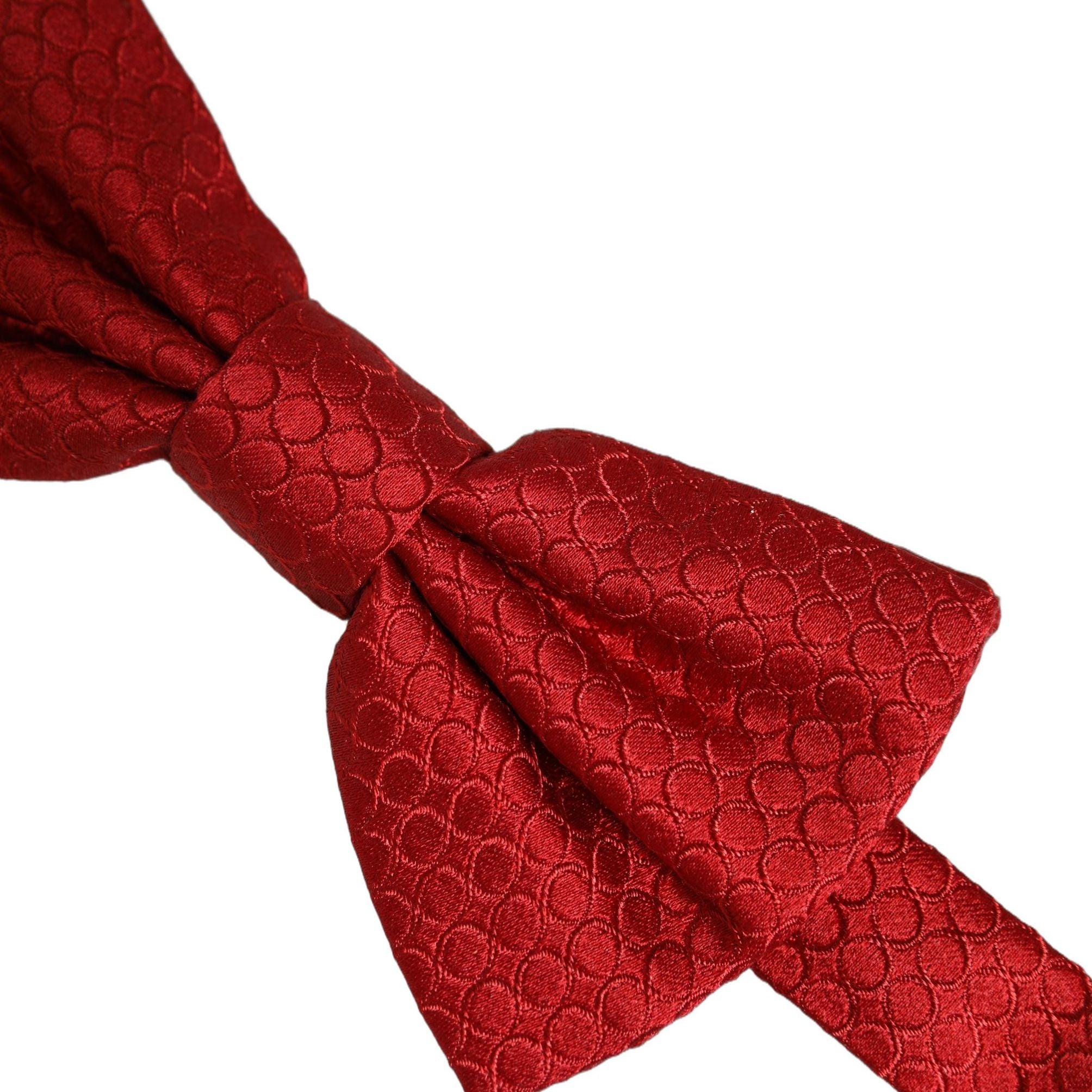 Dolce & Gabbana Men Red 100% Silk Adjustable Neck Papillon Bow Tie