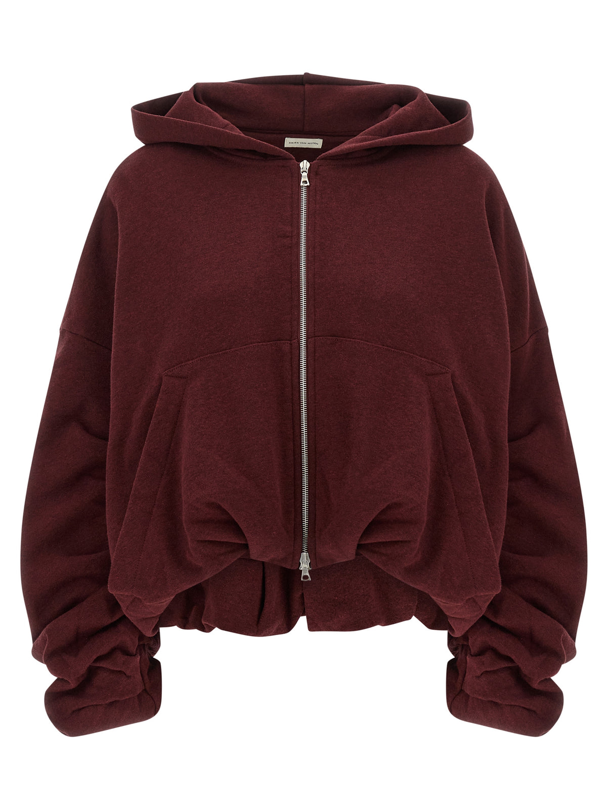 Dries Van Noten Bordeaux Cotton Hoodie