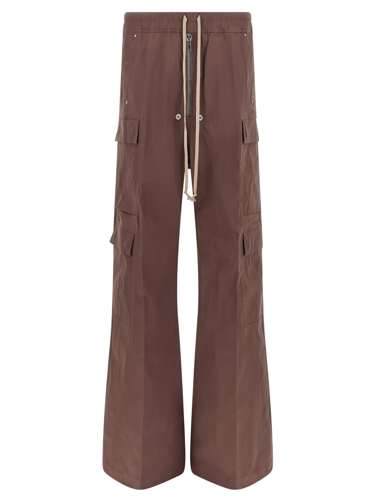 Rick Owens Brown Cotton Flared Pants