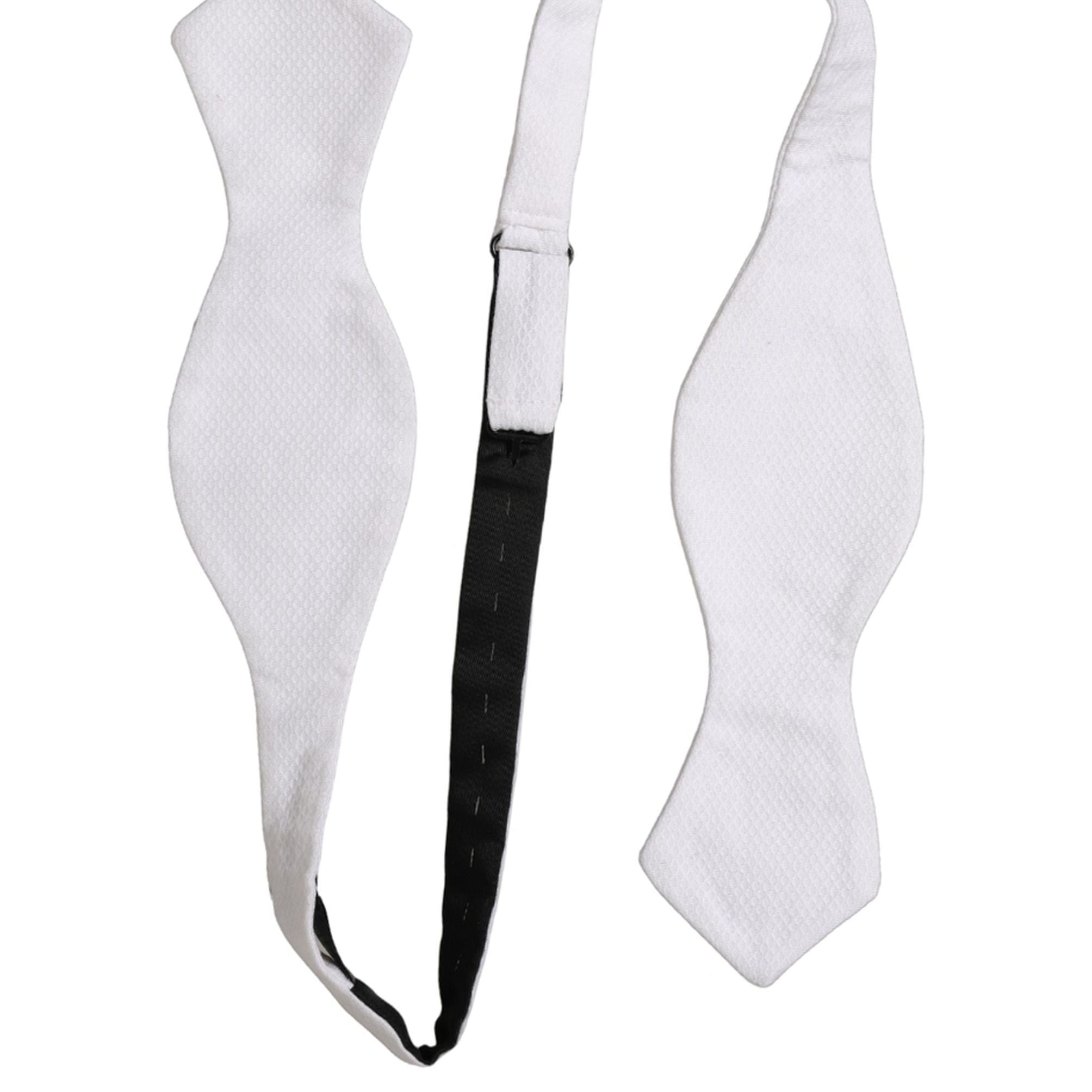 Dolce & Gabbana Men White 100% Silk Adjustable Neck Papillon Bow Tie