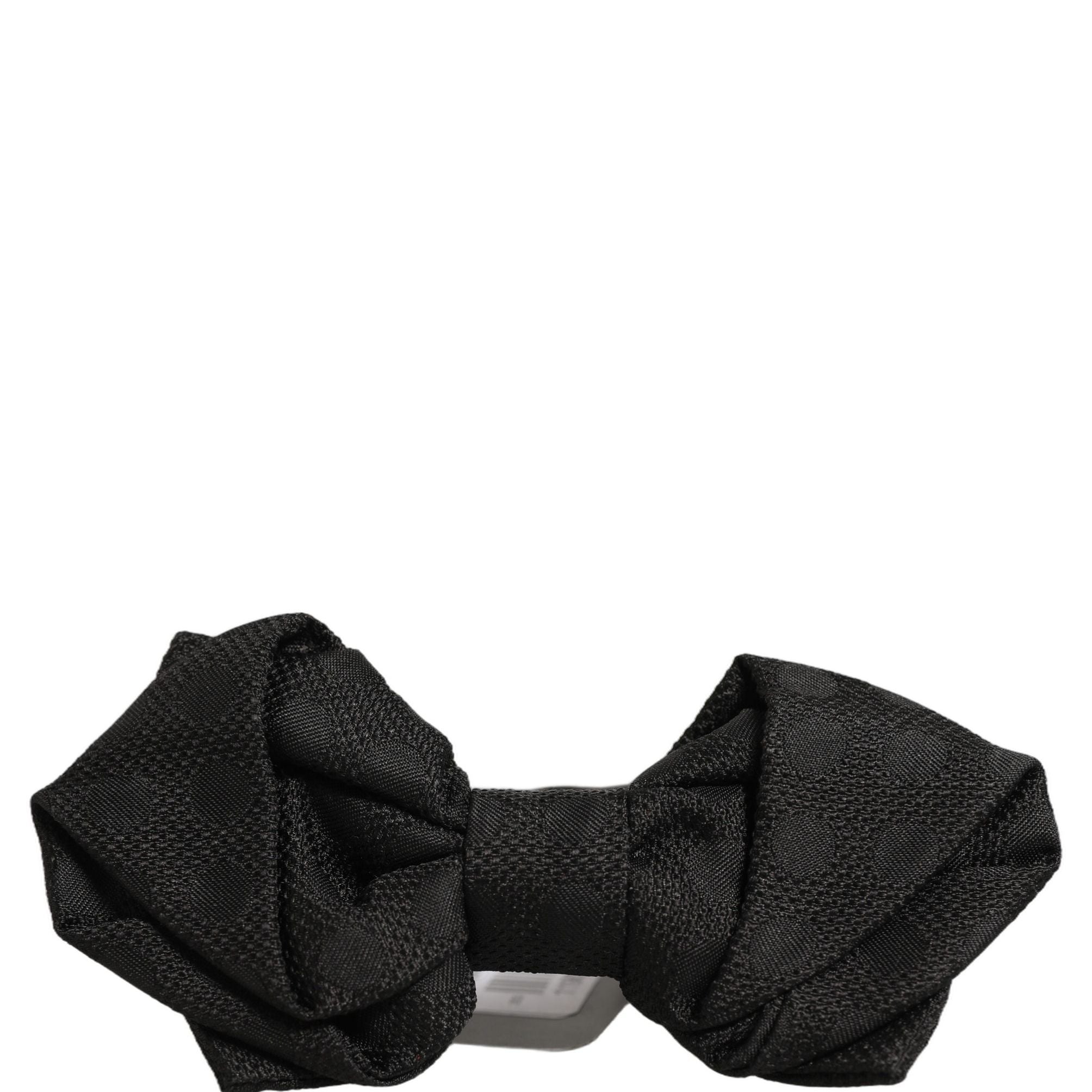 Dolce & Gabbana Men Black 100% Silk Adjustable Neck Papillon Bow Tie