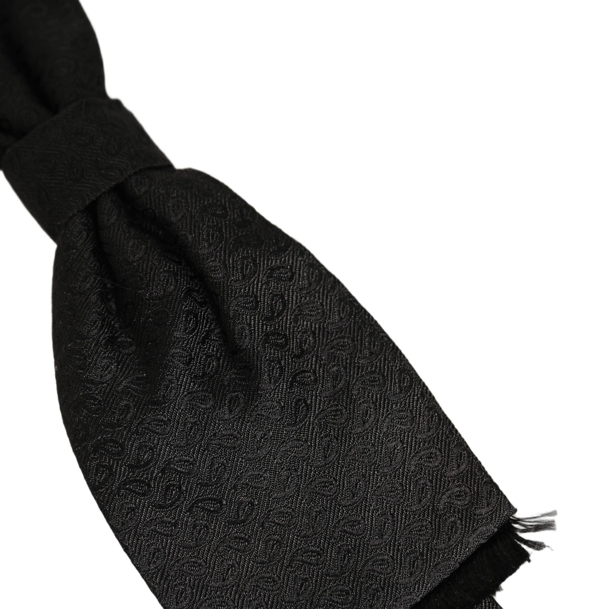Dolce & Gabbana Men Black 100% SIlk Adjustable Neck Papillon Bow Tie