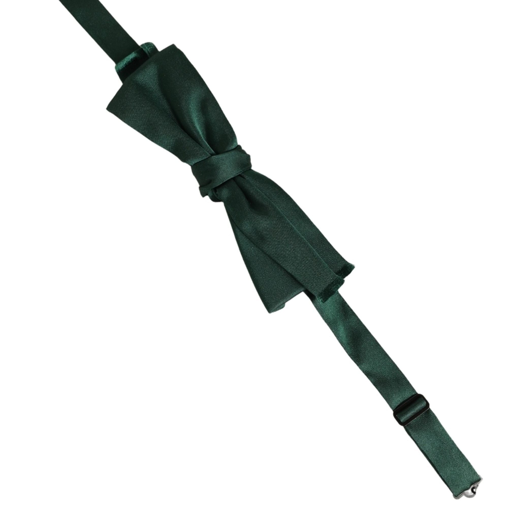 Dolce & Gabbana Men Dark Green Silk Adjustable Neck Papillon Bow Tie
