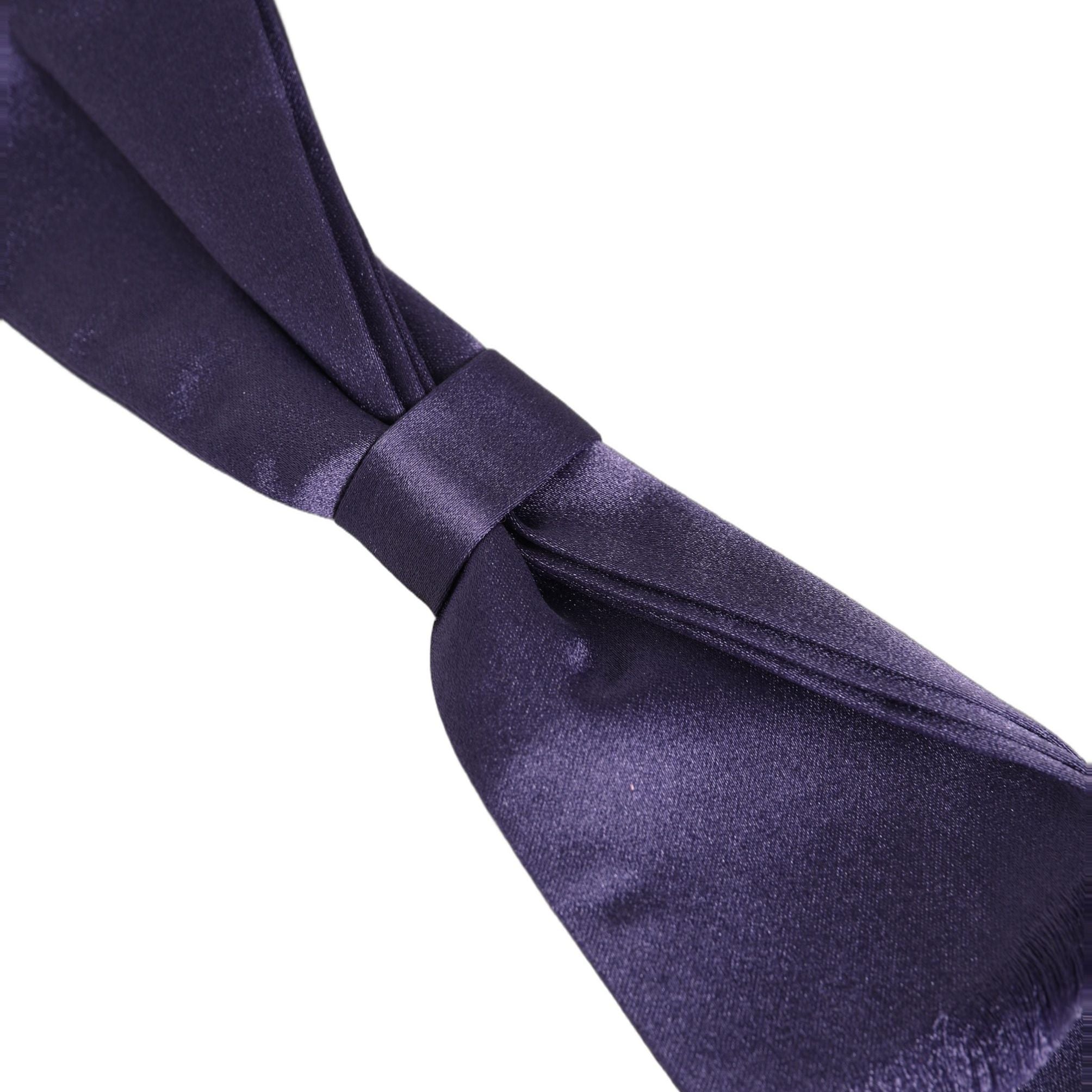 Dolce & Gabbana Men Purple 100% Silk Adjustable Neck Papillon Bow Tie