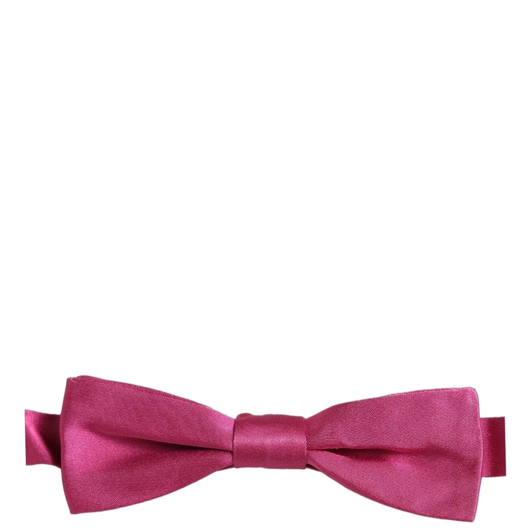 Dolce & Gabbana Men Pink 100% Silk Adjustable Neck Papillon Bow Tie