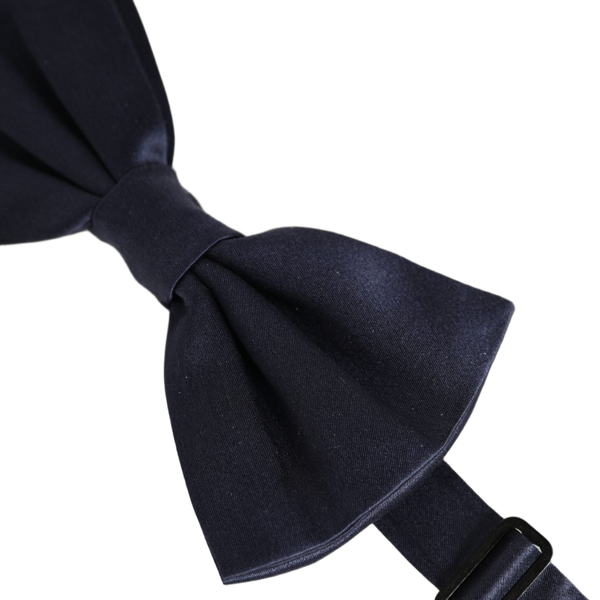 Dolce & Gabbana Dark Blue 100% Silk Adjustable Neck Papillon Bow Tie