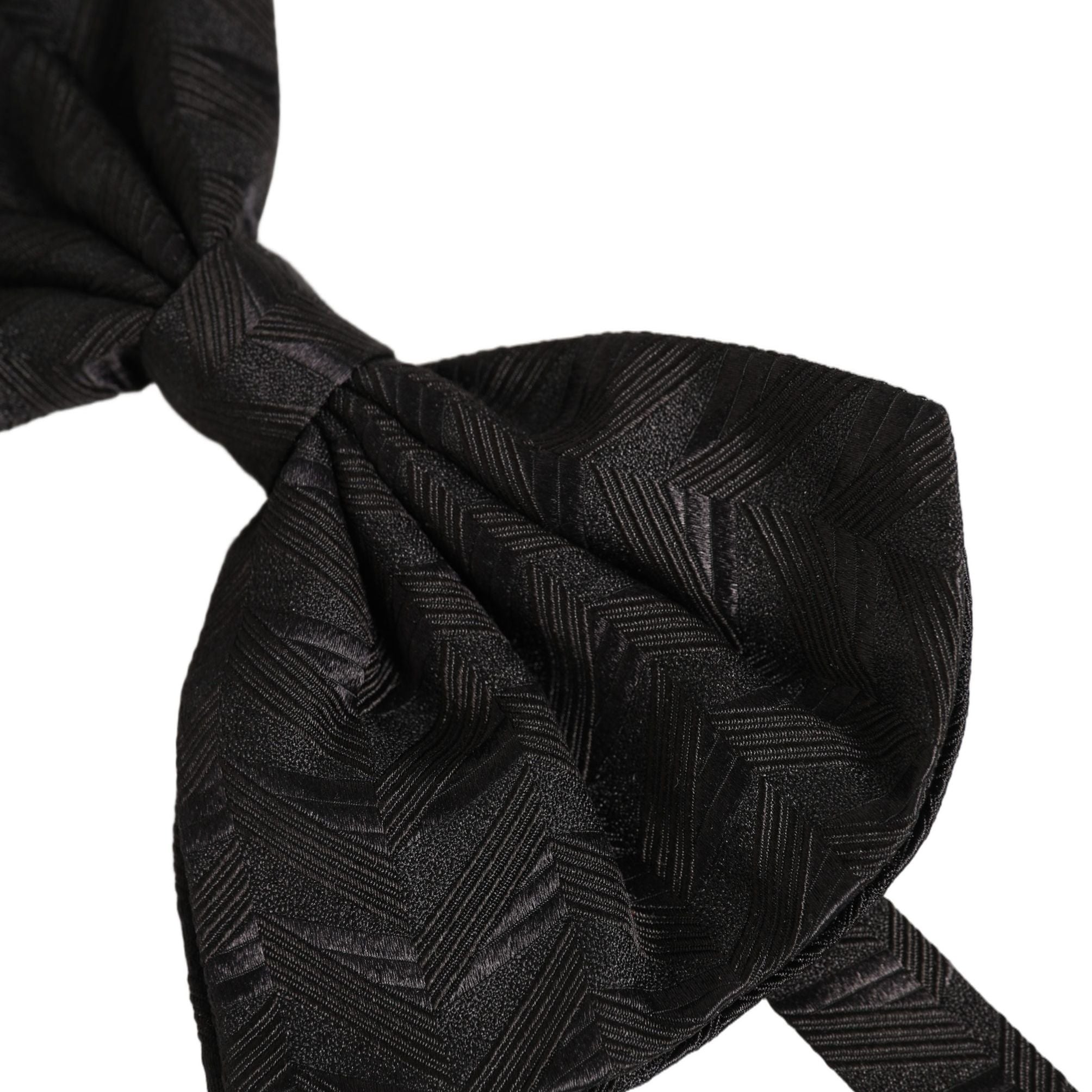 Dolce & Gabbana Men Black Patterned Adjustable Neck Papillon Bow Tie