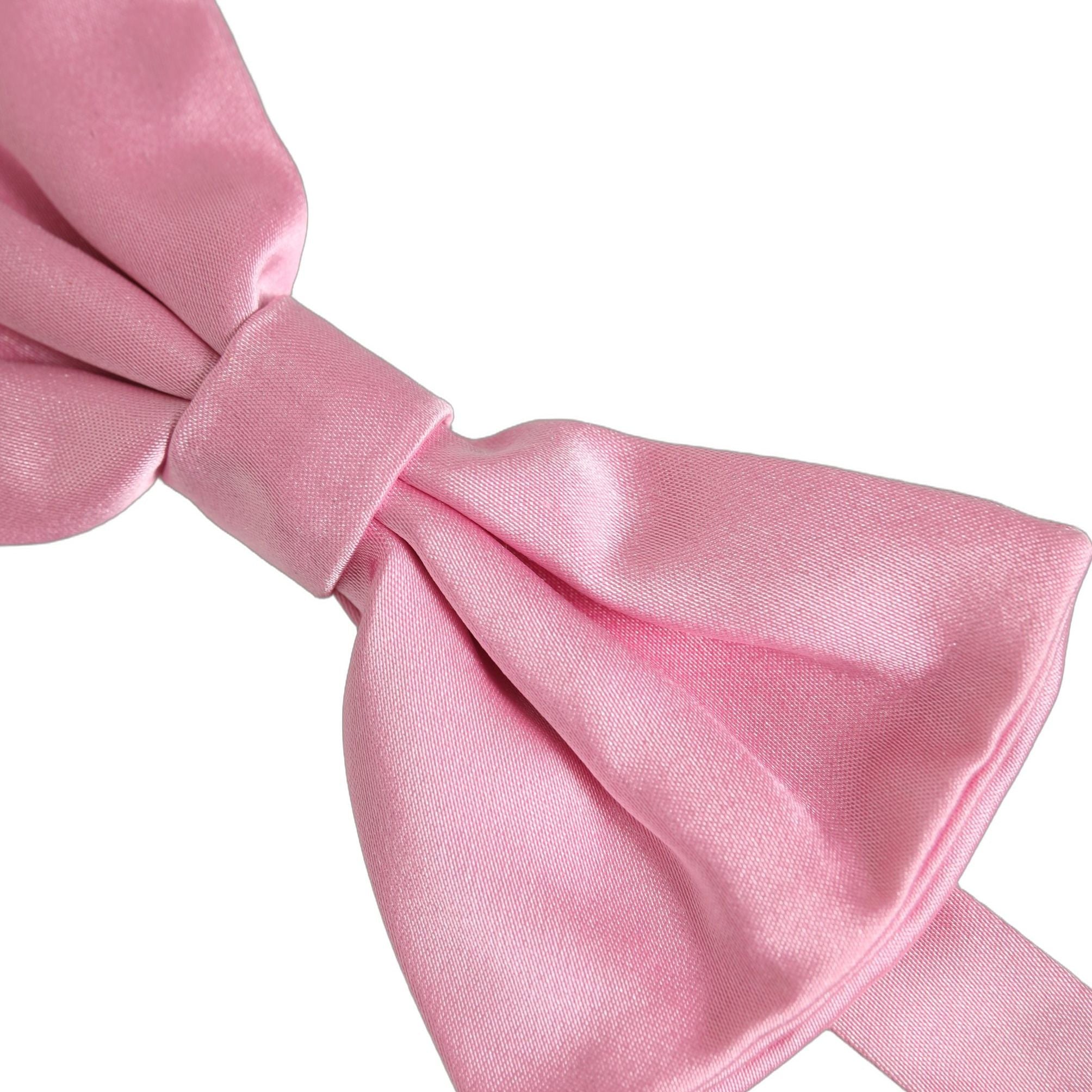 Dolce & Gabbana Men Pink 100% Silk Adjustable Neck Papillon Bow Tie