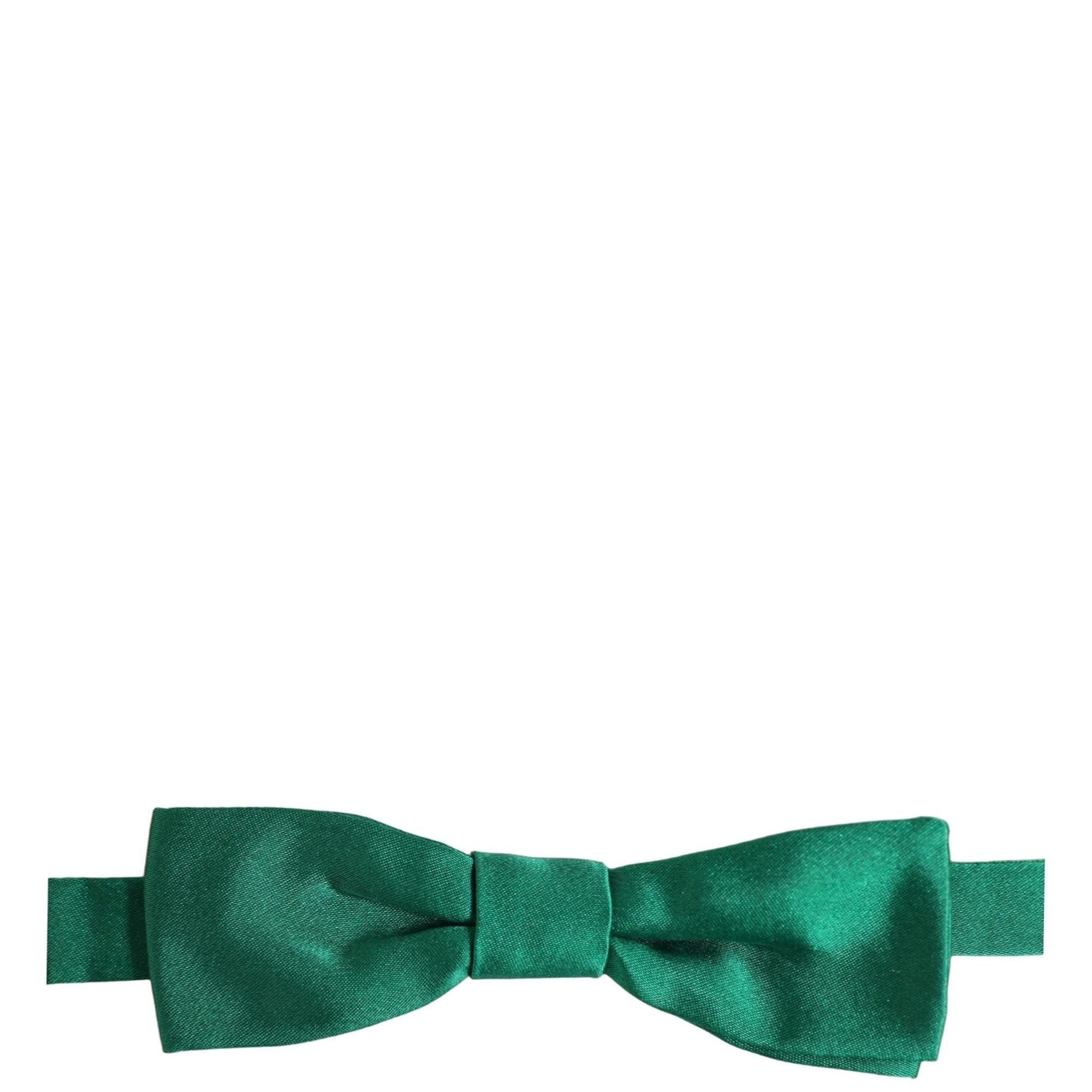 Dolce & Gabbana Men Green 100% Silk Adjustable Neck Papillon Bow Tie