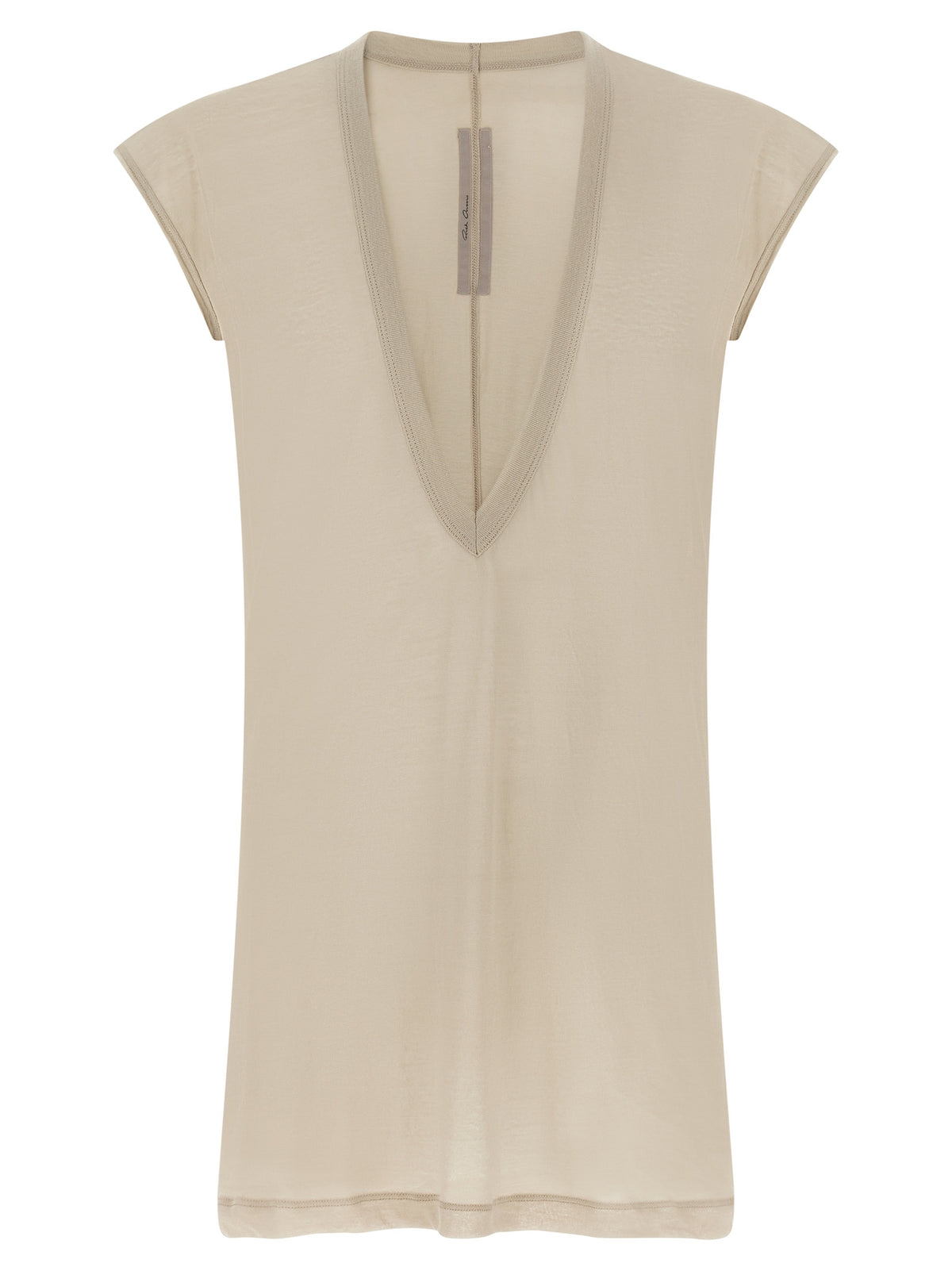 Rick Owens Beige Cotton T-Shirt