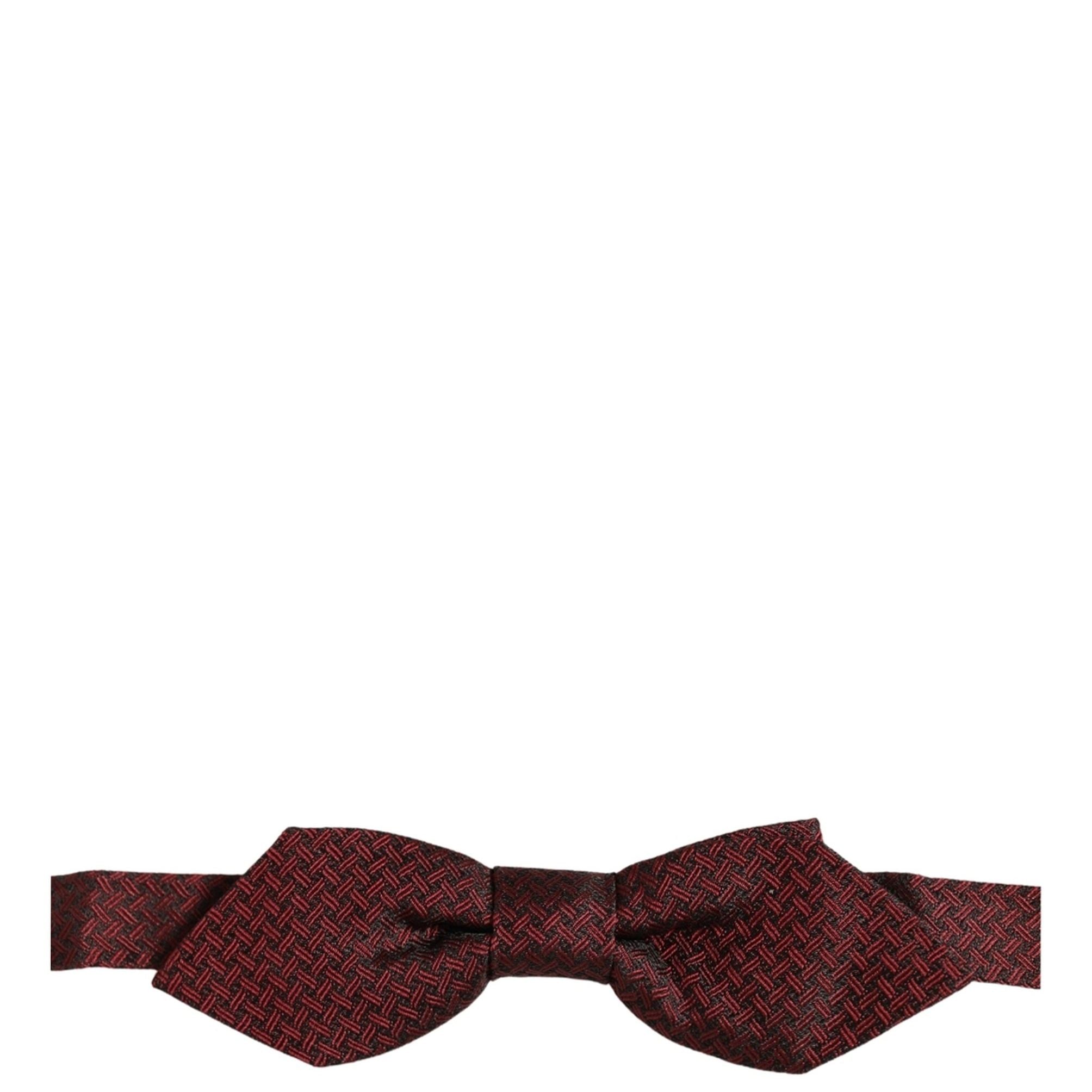 Dolce & Gabbana Men Red Silk Fantasy Adjustable Neck Papillon Bow Tie