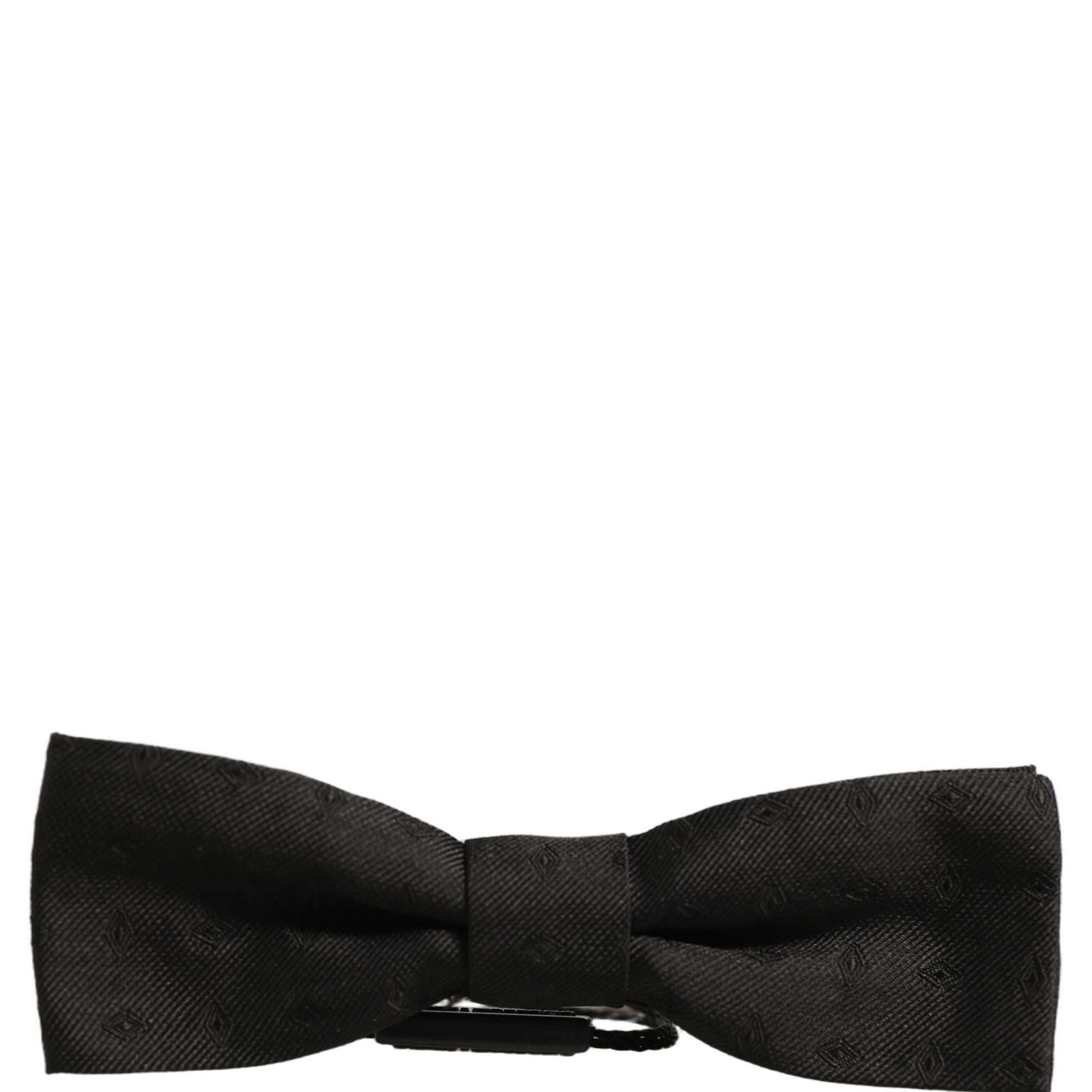 Dolce & Gabbana Men Black 100% Silk Adjustable Neck Papillon Bow Tie