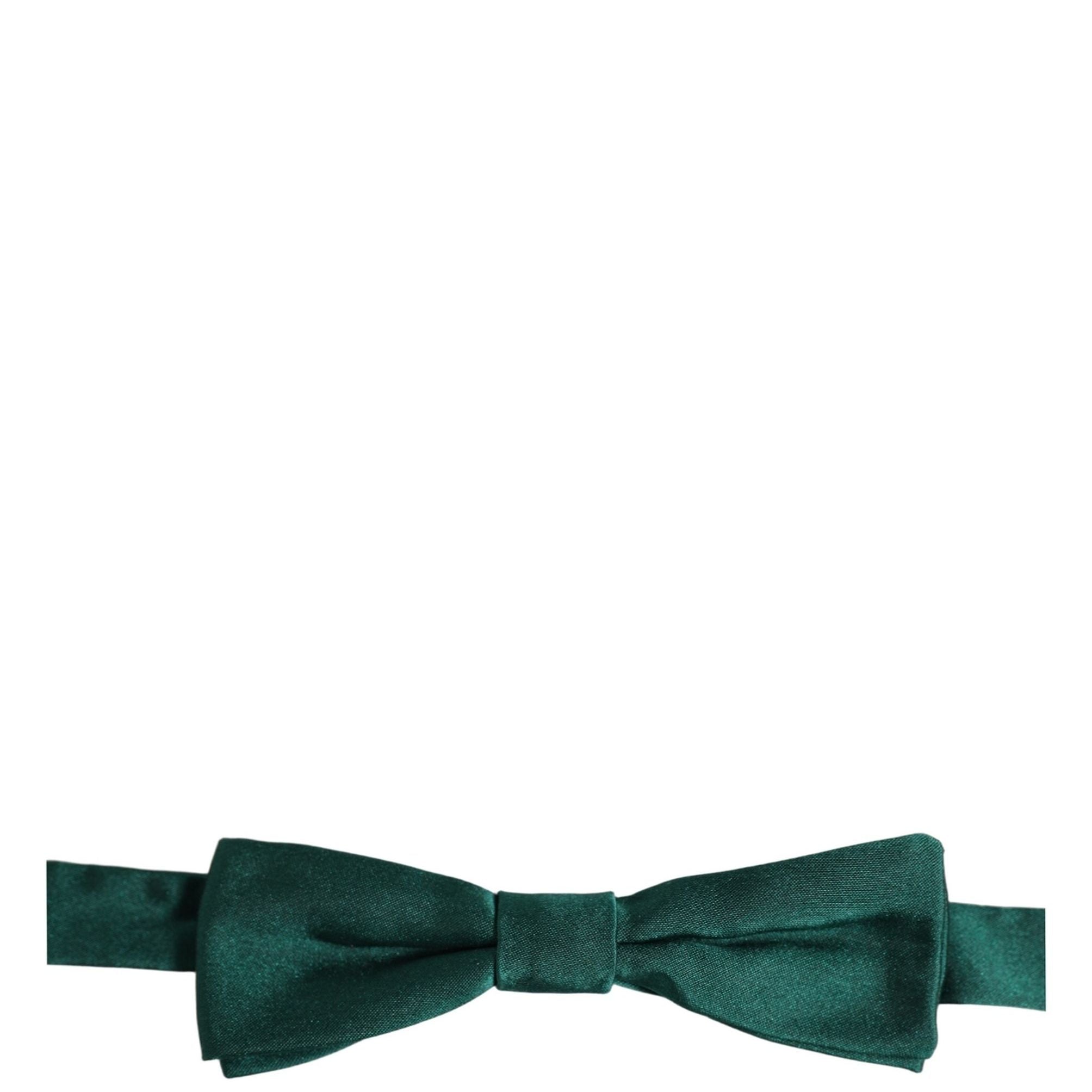 Dolce & Gabbana Men Green 100% Silk Adjustable Neck Papillon Bow Tie