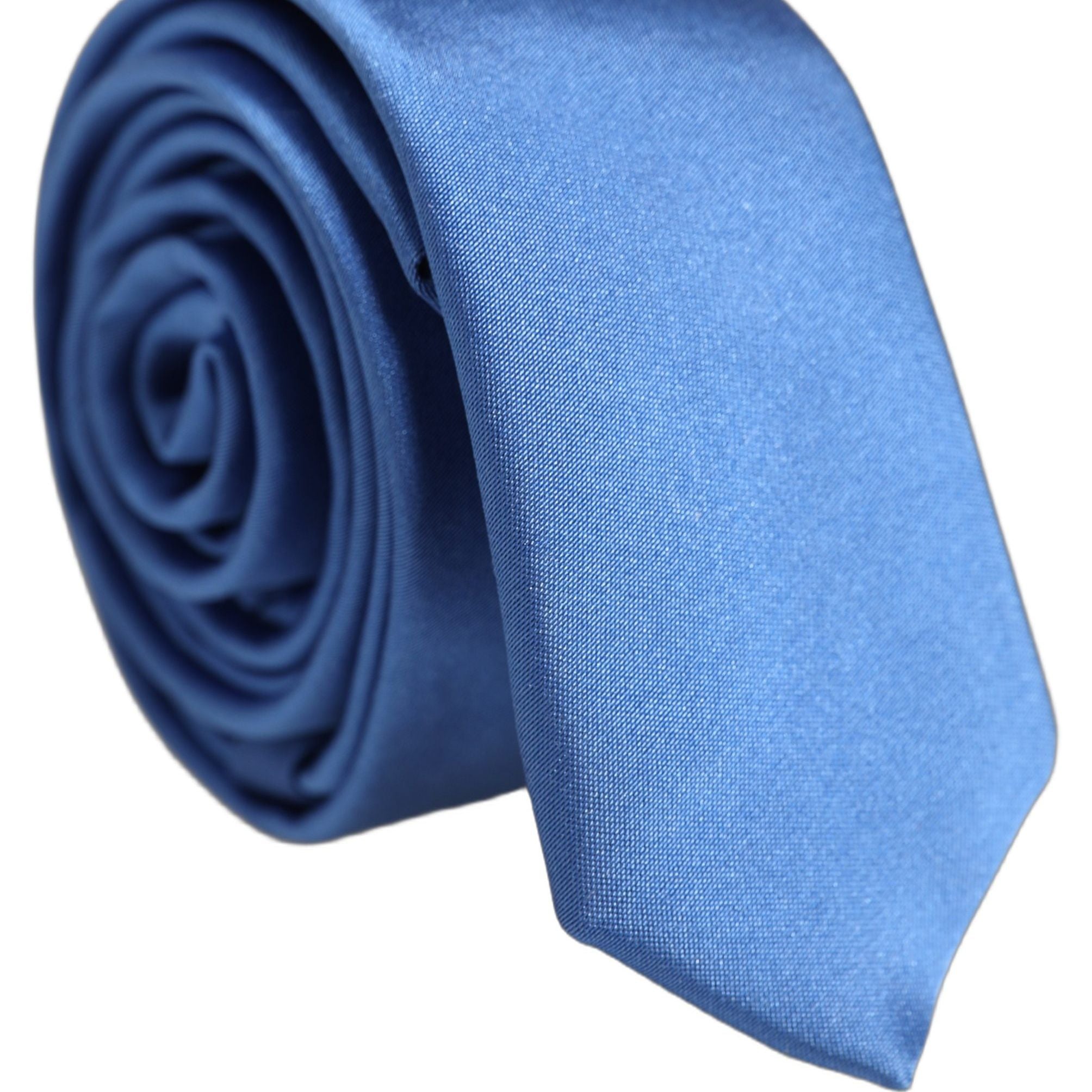 Dolce & Gabbana Men Blue 100% Silk Satin Adjustable Tied Necktie Tie