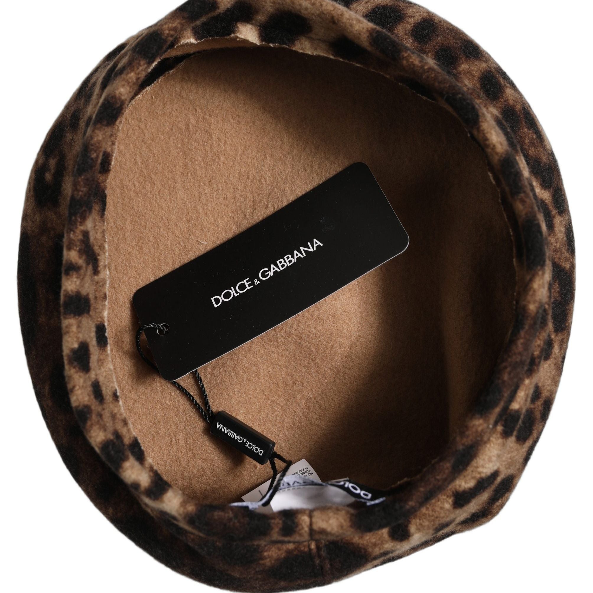 Dolce & Gabbana Brown Leopard French Style Beret Capello Hat