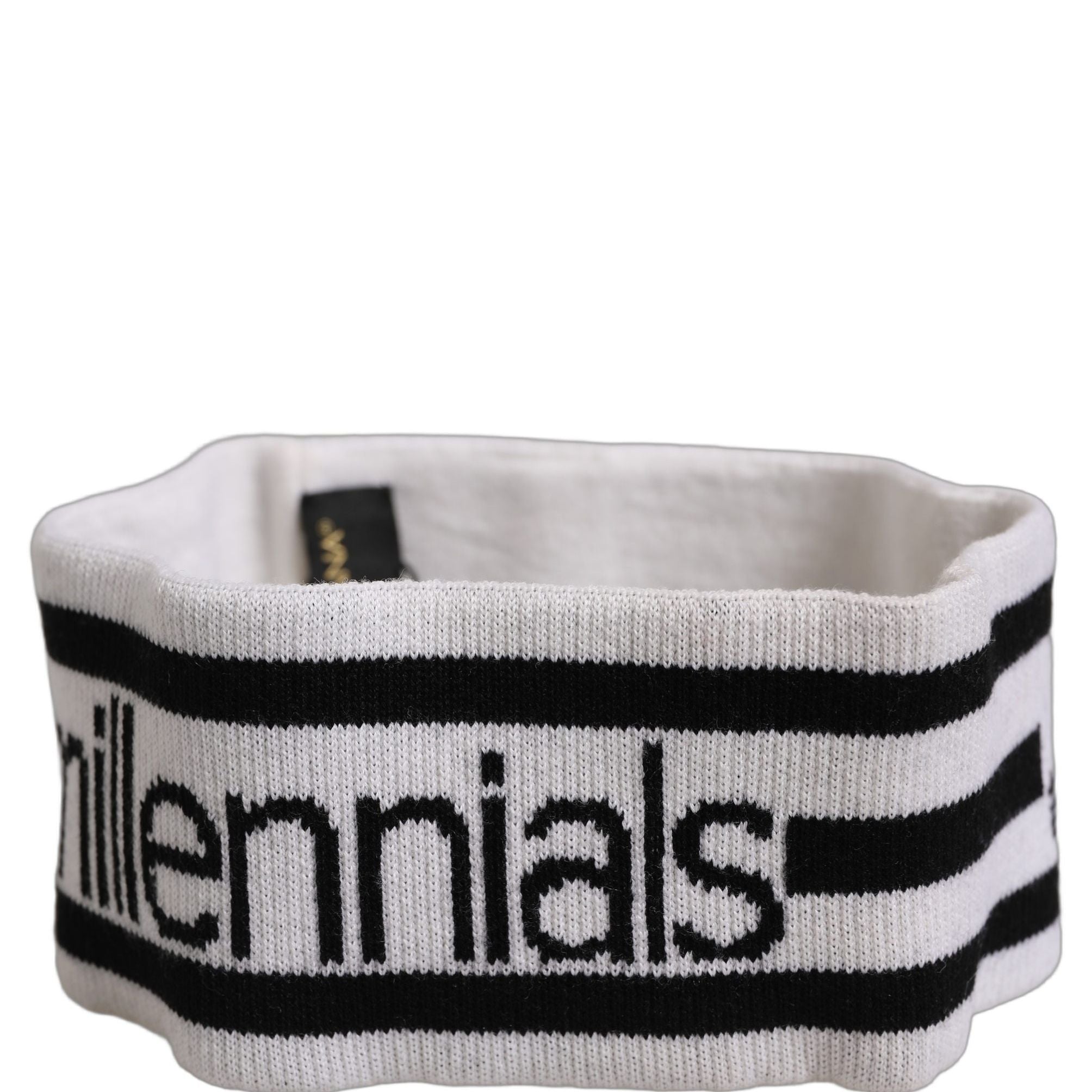 Dolce & Gabbana White Wool Knit #DGmillennials Head Band One Size Hat