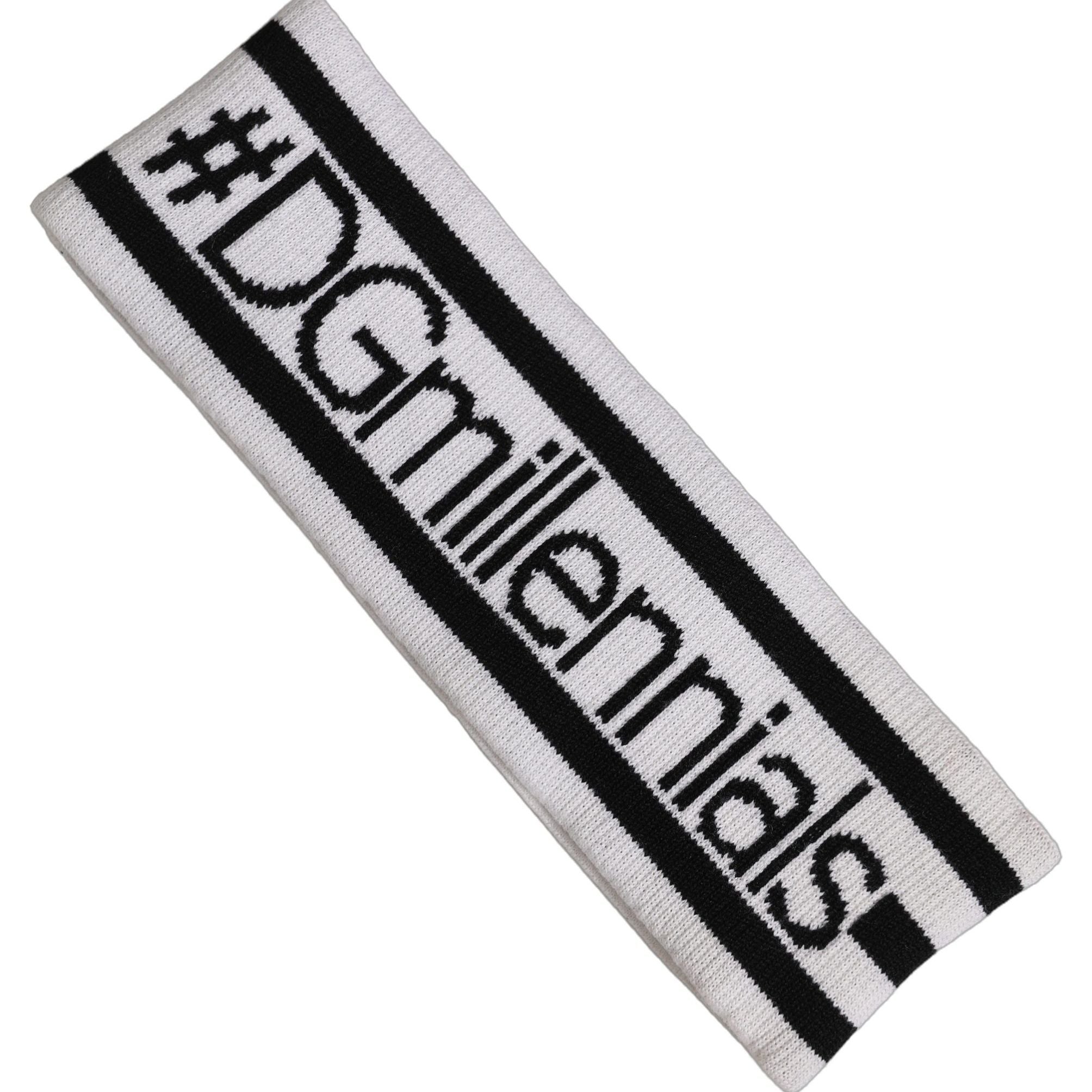 Dolce & Gabbana White Wool Knit #DGmillennials Head Band One Size Hat