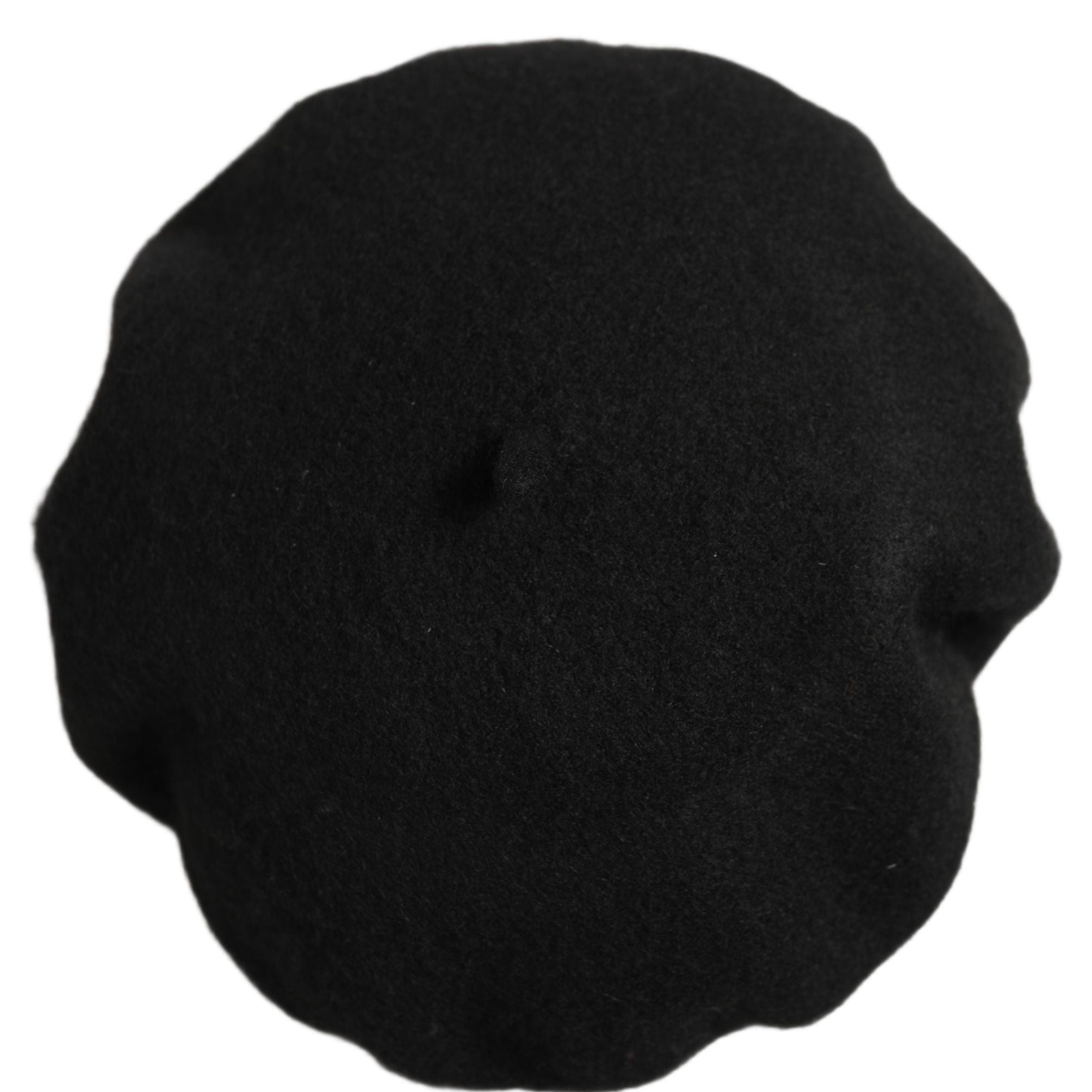 Dolce & Gabbana Black Wool French Style Beret Capello Hat