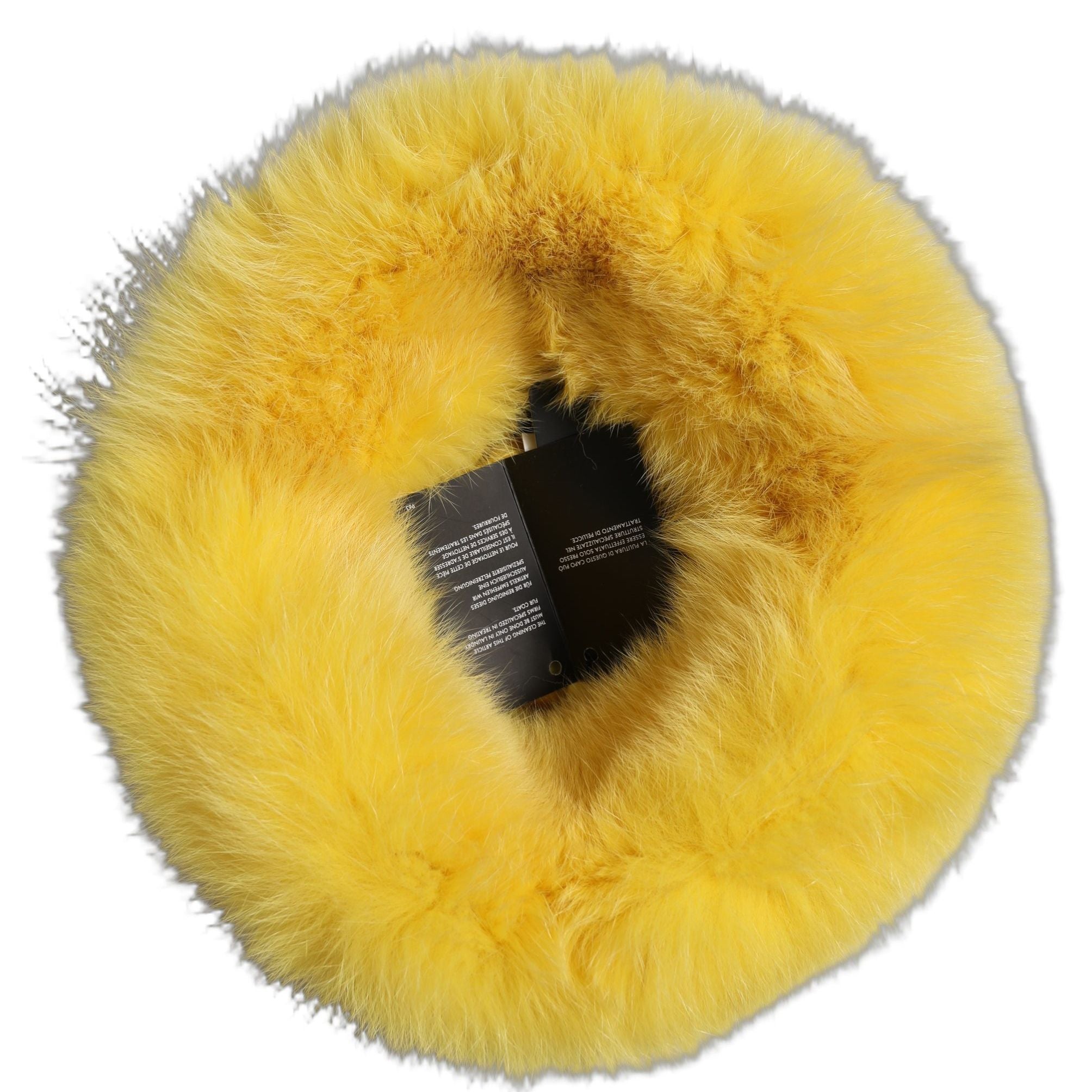Dolce & Gabbana Yellow Fox Fur Womens Bucket Capello Hat
