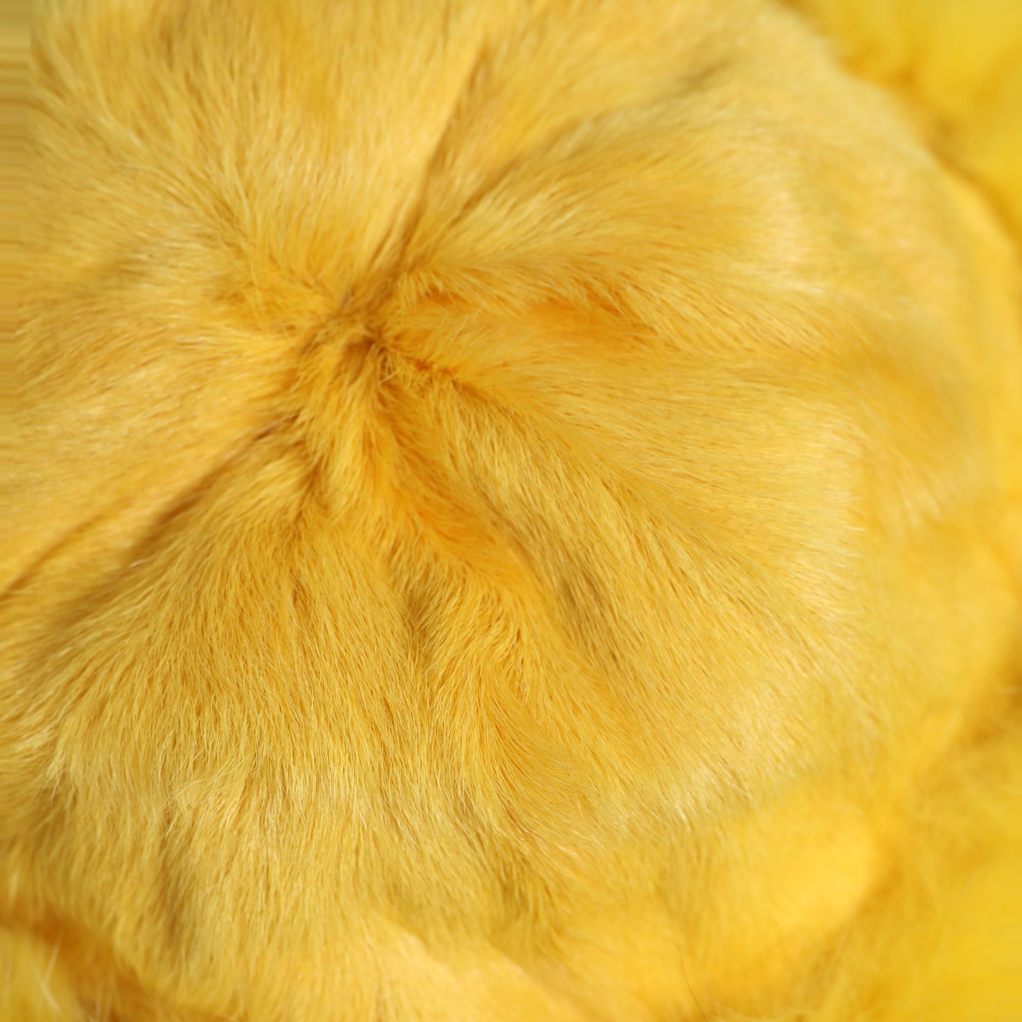 Dolce & Gabbana Yellow Fox Fur Womens Bucket Capello Hat