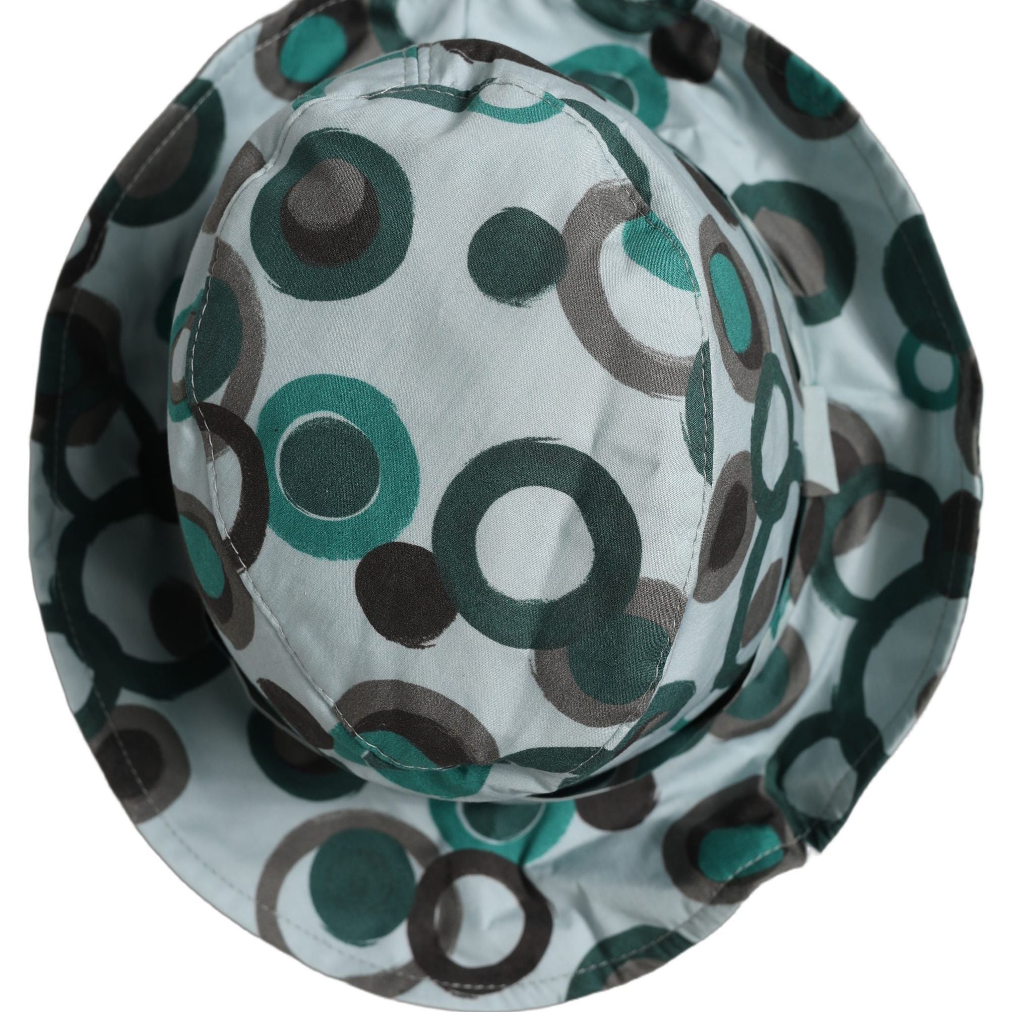 Dolce & Gabbana Teal Cotton Big Polka Dot Pattern Bucket Hat