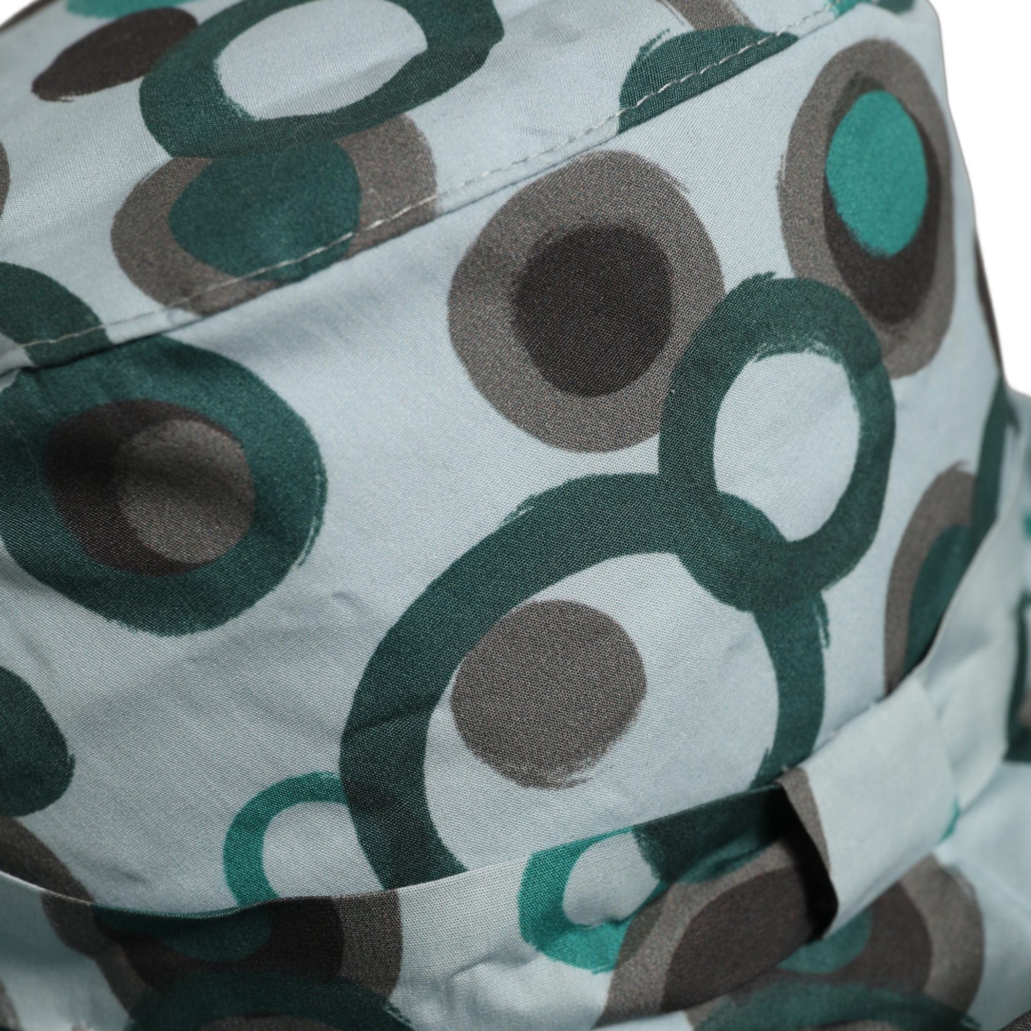 Dolce & Gabbana Teal Cotton Big Polka Dot Pattern Bucket Hat