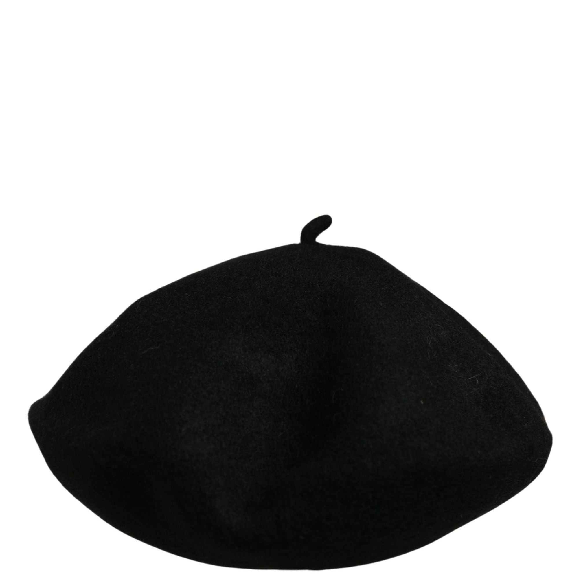 Dolce & Gabbana Black Wool French Style Beret Capello Hat