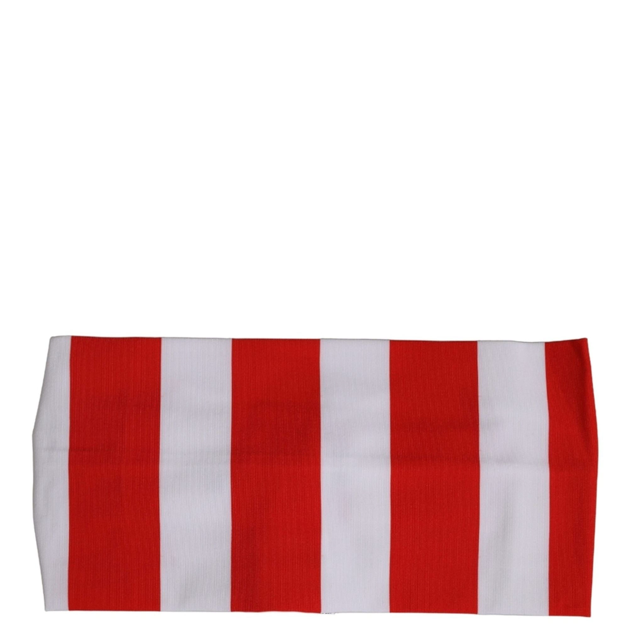 Dolce & Gabbana Red White Stripes Nylon Head Wrap One Size Headband