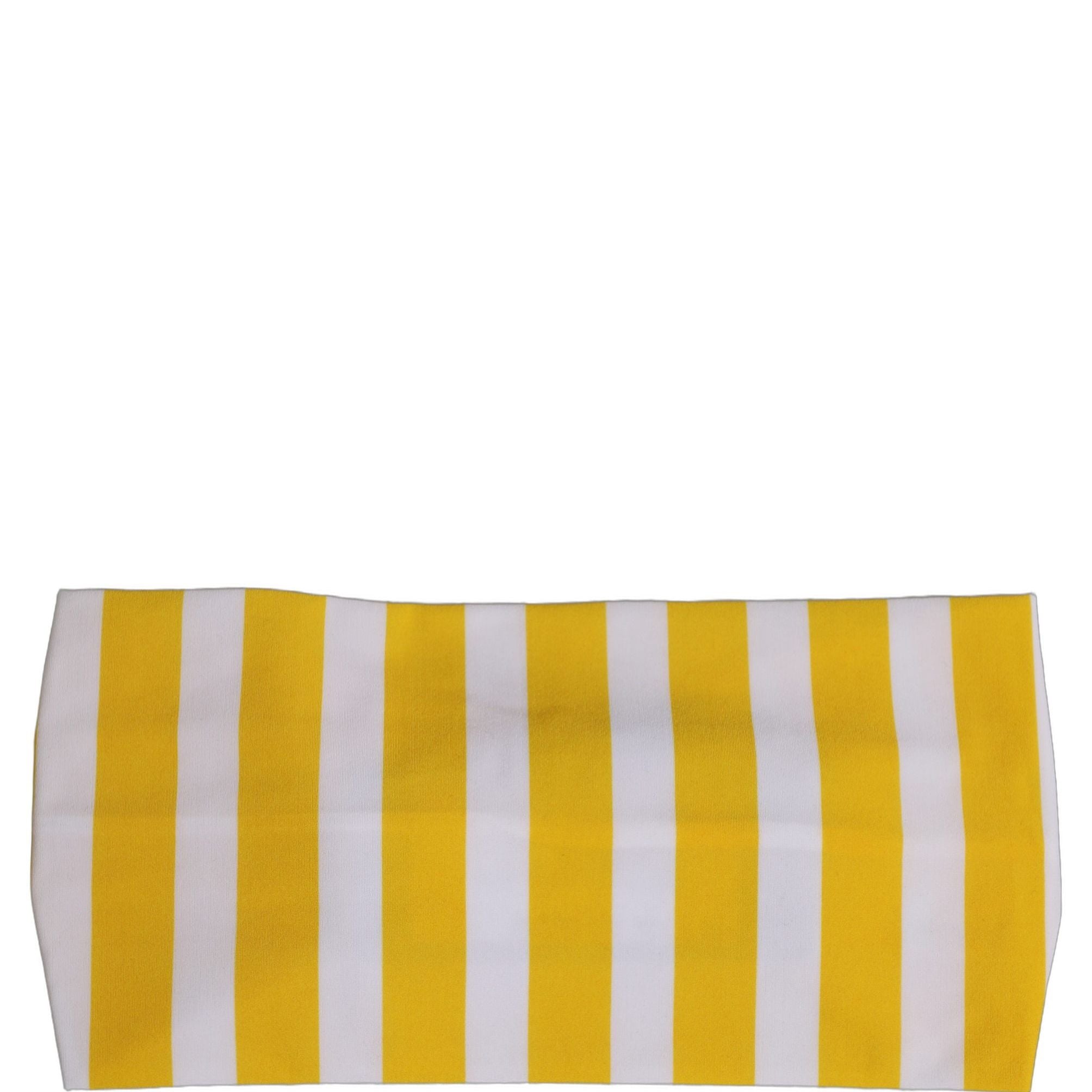 Dolce & Gabbana Yellow White Stripes Nylon Head Wrap One Size Headband