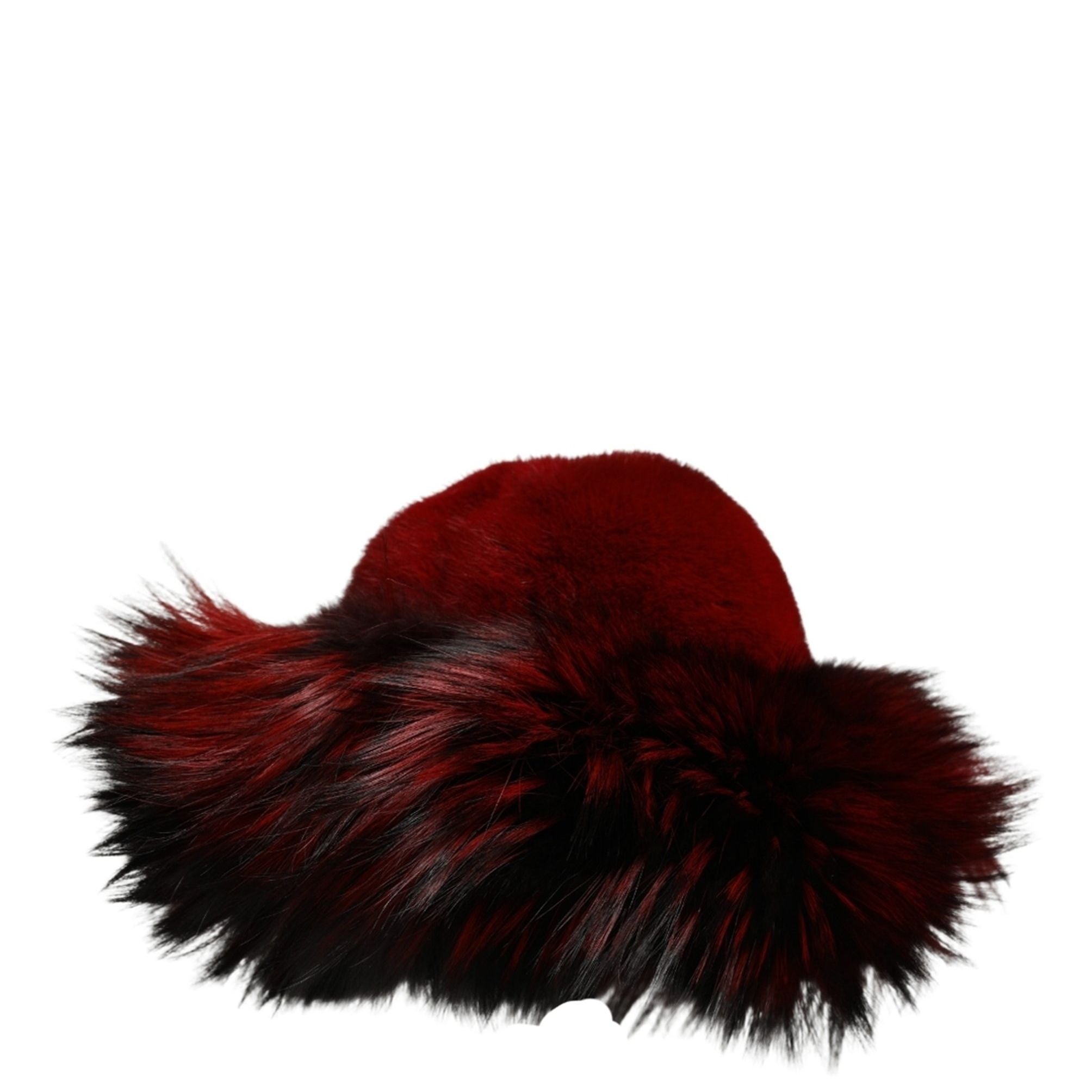 Dolce & Gabbana Red Fox Mink Fur Womens Bucket Capello Hat