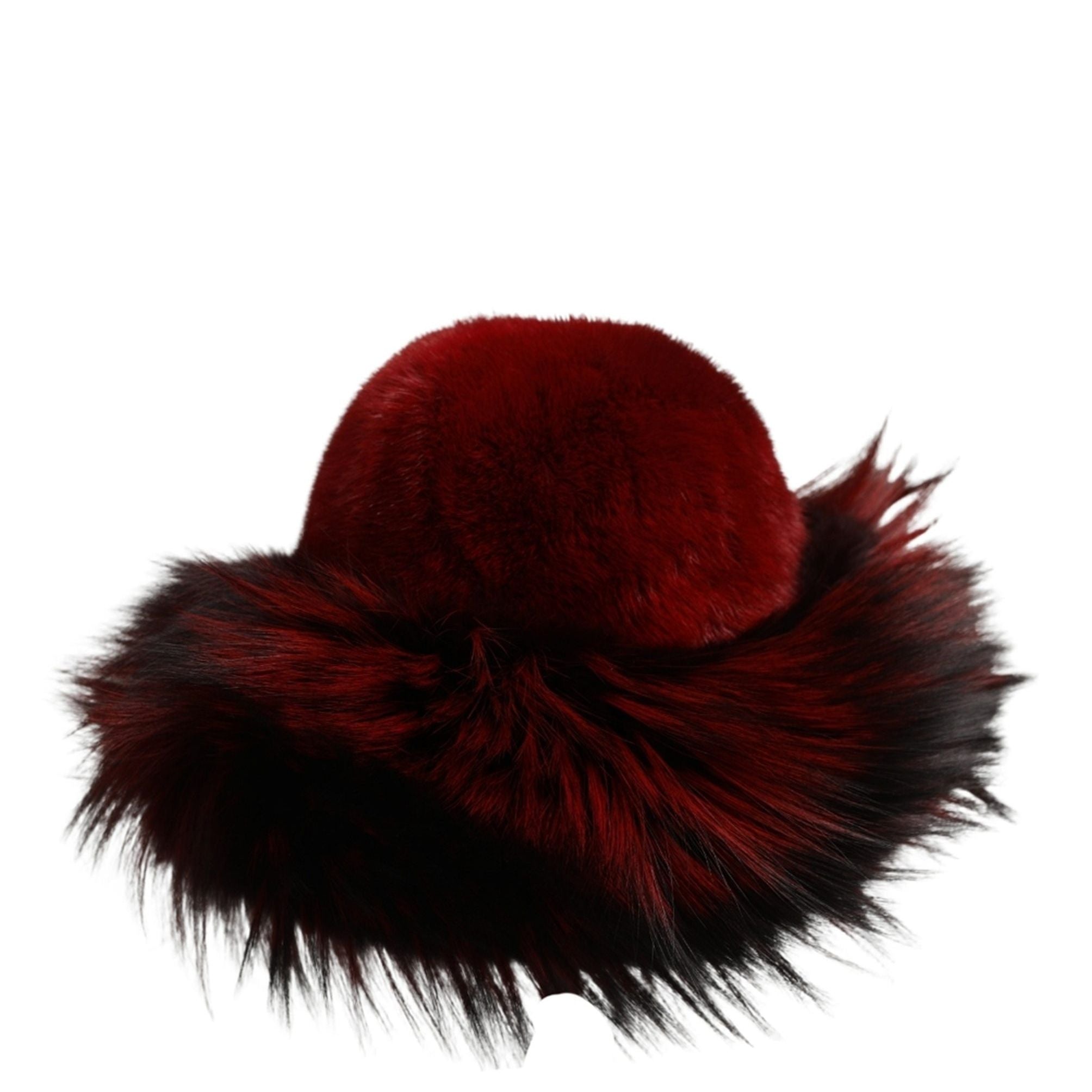 Dolce & Gabbana Red Fox Mink Fur Womens Bucket Capello Hat
