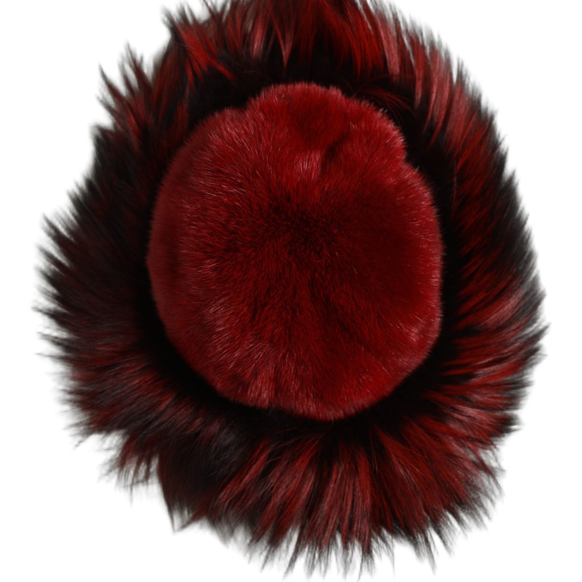 Dolce & Gabbana Red Fox Mink Fur Womens Bucket Capello Hat