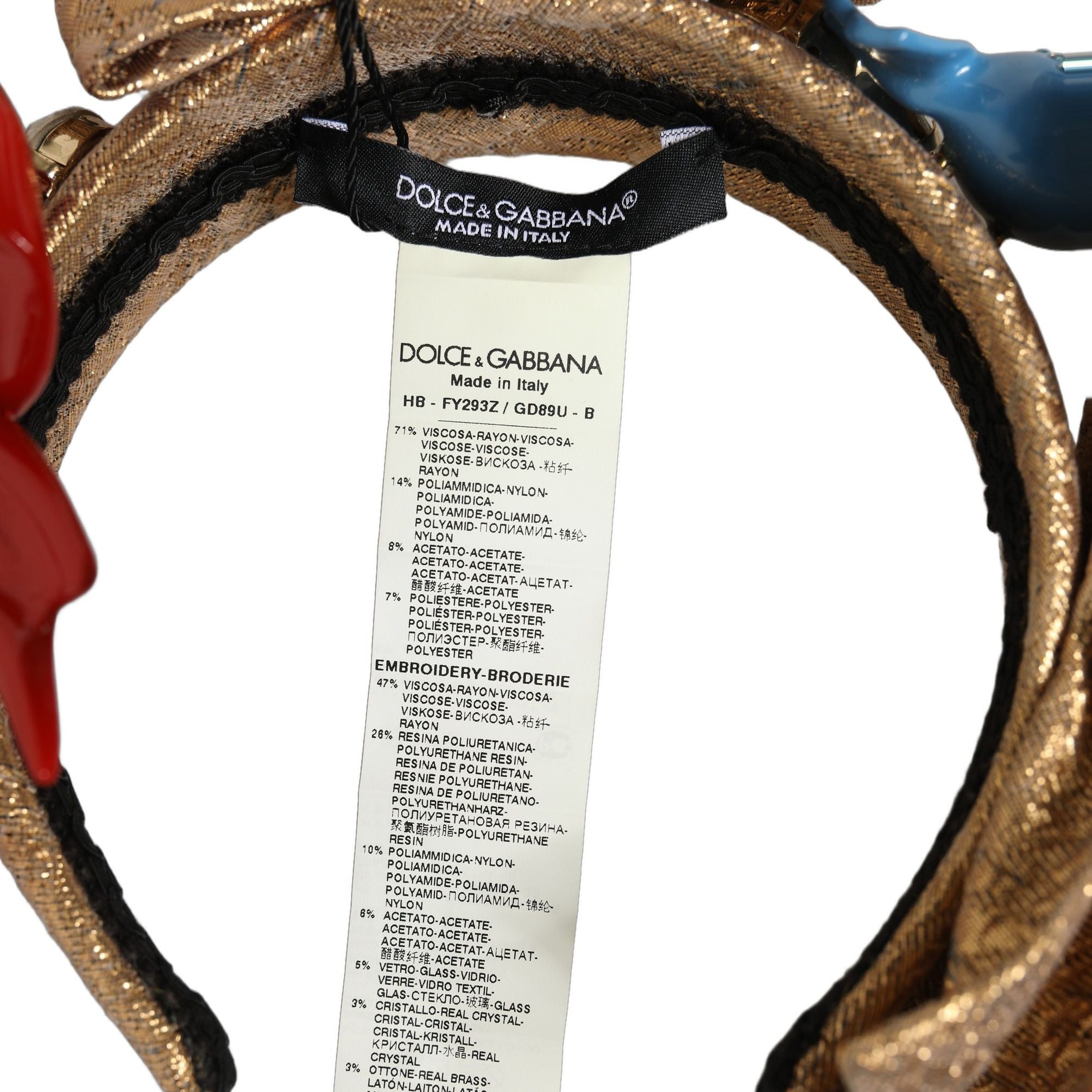Dolce & Gabbana Multicolor Glittery Christmas Themed Headwear Headband