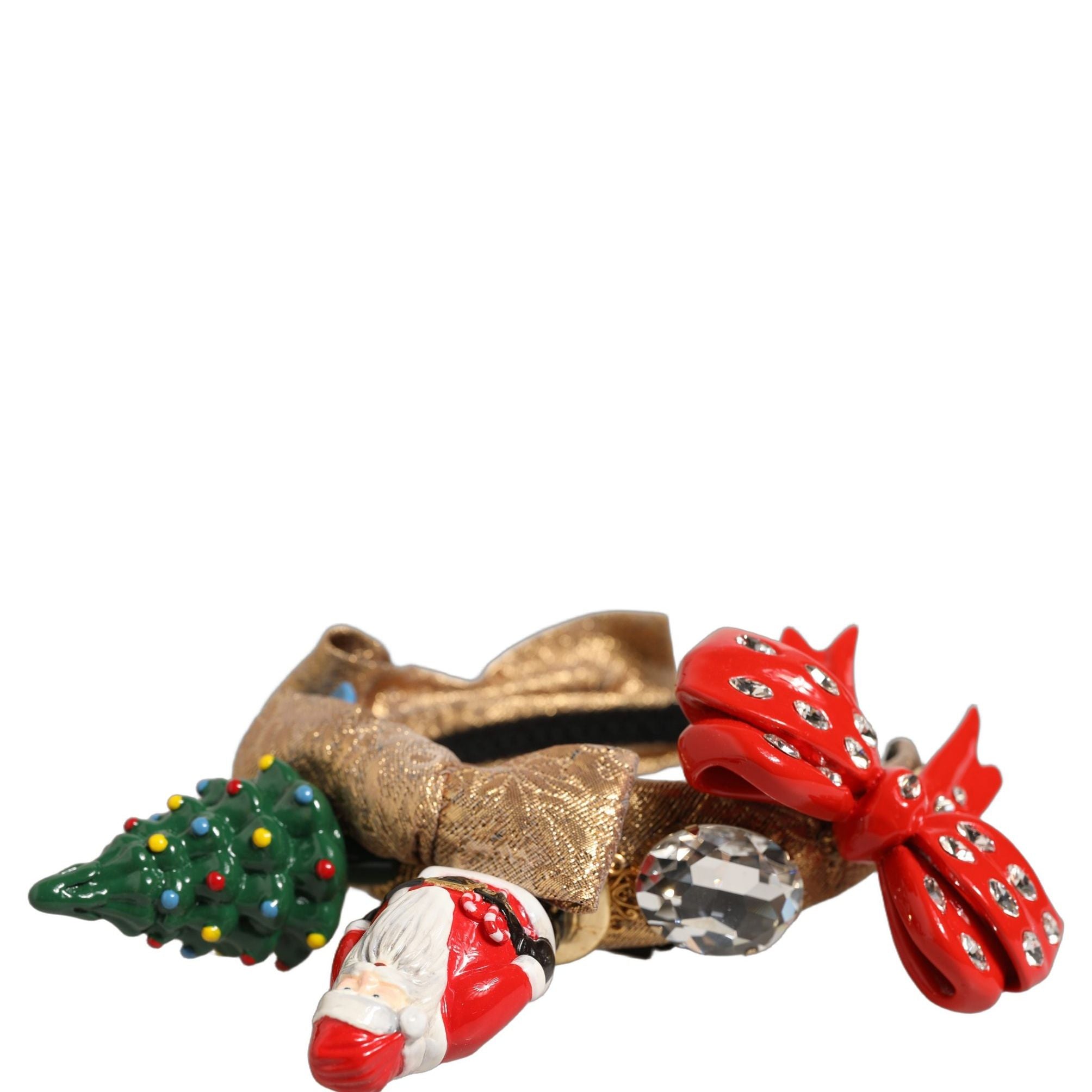 Dolce & Gabbana Multicolor Glittery Christmas Themed Headwear Headband