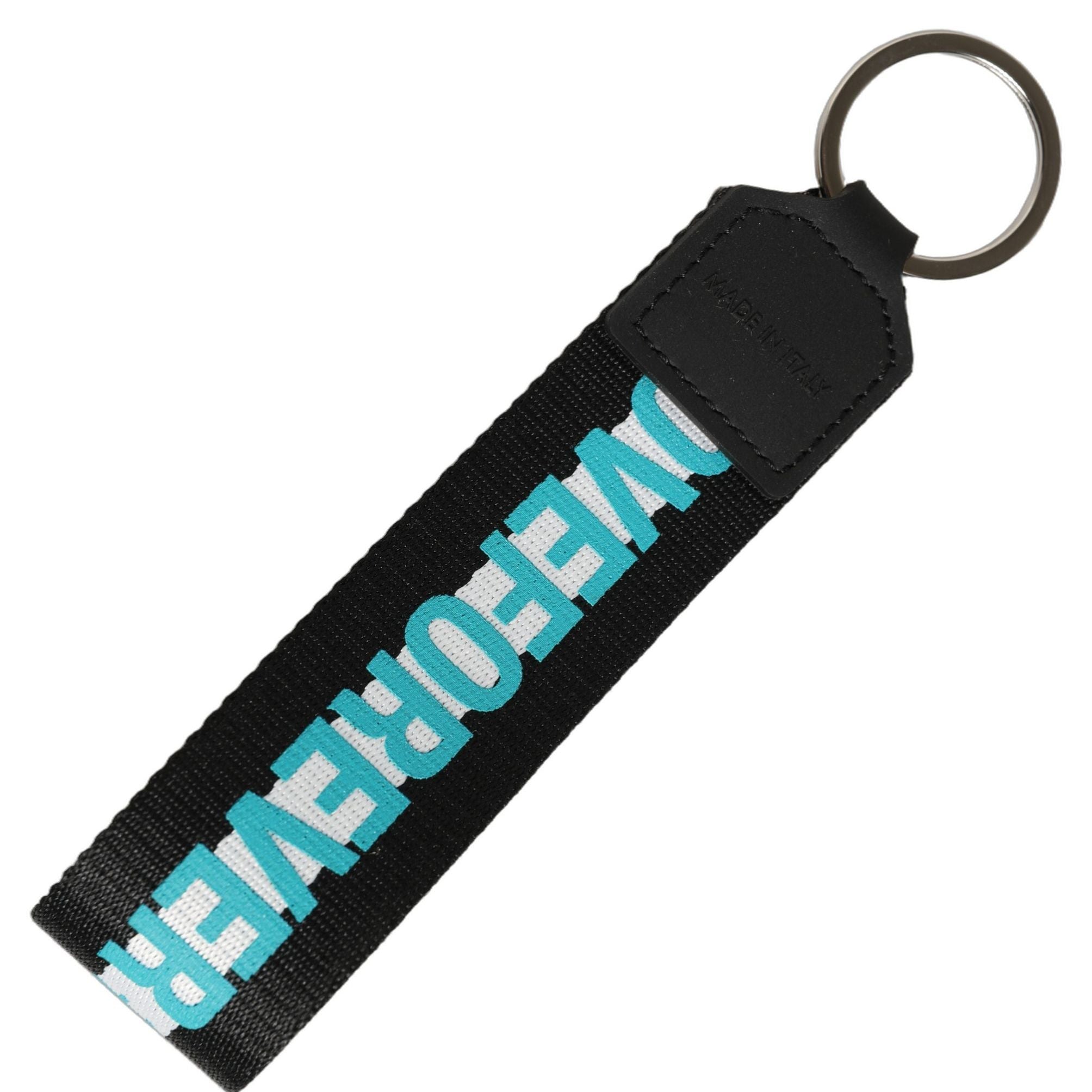 Dolce & Gabbana Multicolor Logo Polyester Brass Holder Keychain Keyring
