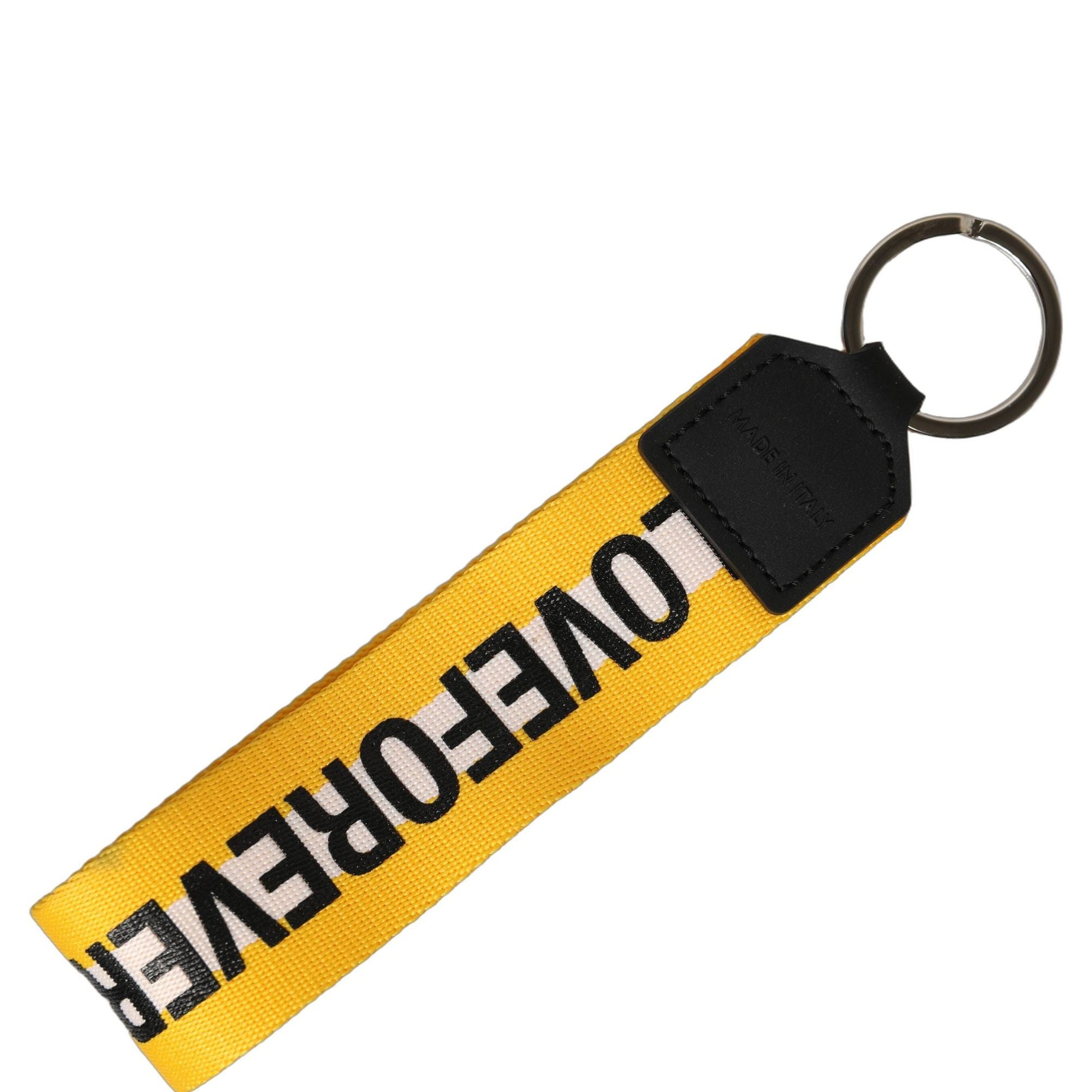 Dolce & Gabbana Multicolor Logo Polyester Brass Holder Keychain