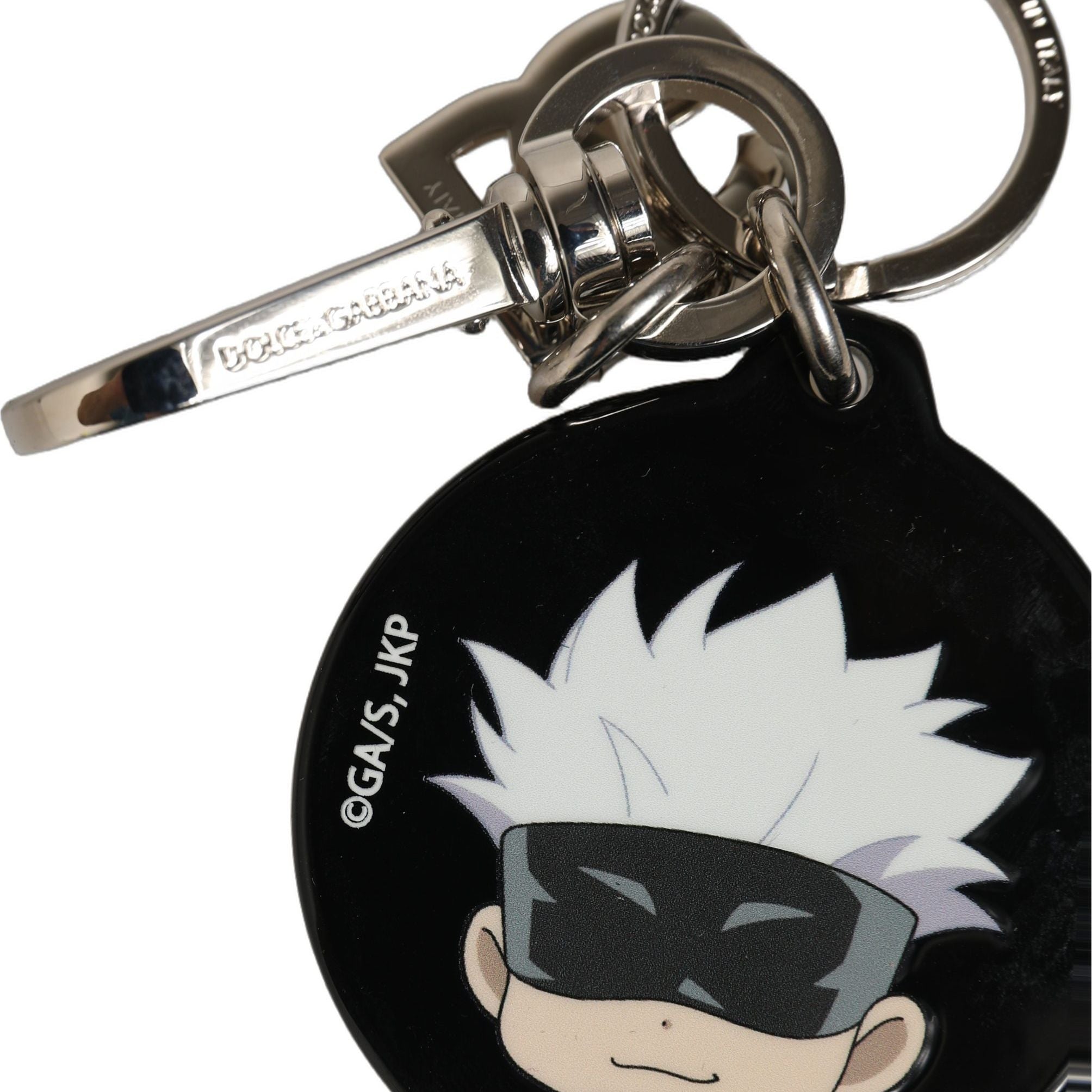 Dolce & Gabbana Black Kaisen Satoru Gojo Charm Metal Keychain Keyring