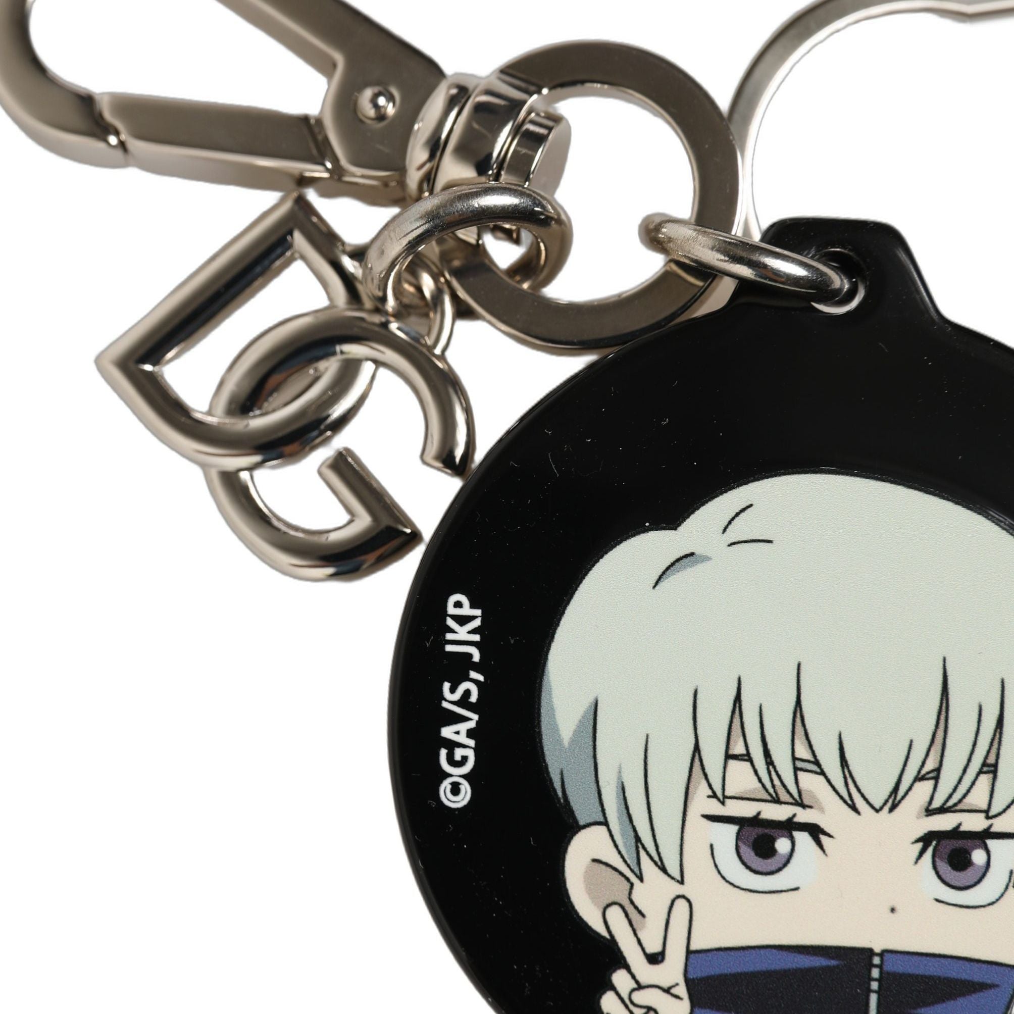 Dolce & Gabbana Black Kaisen Toge Inumaki Charm Metal Keychain Keyring